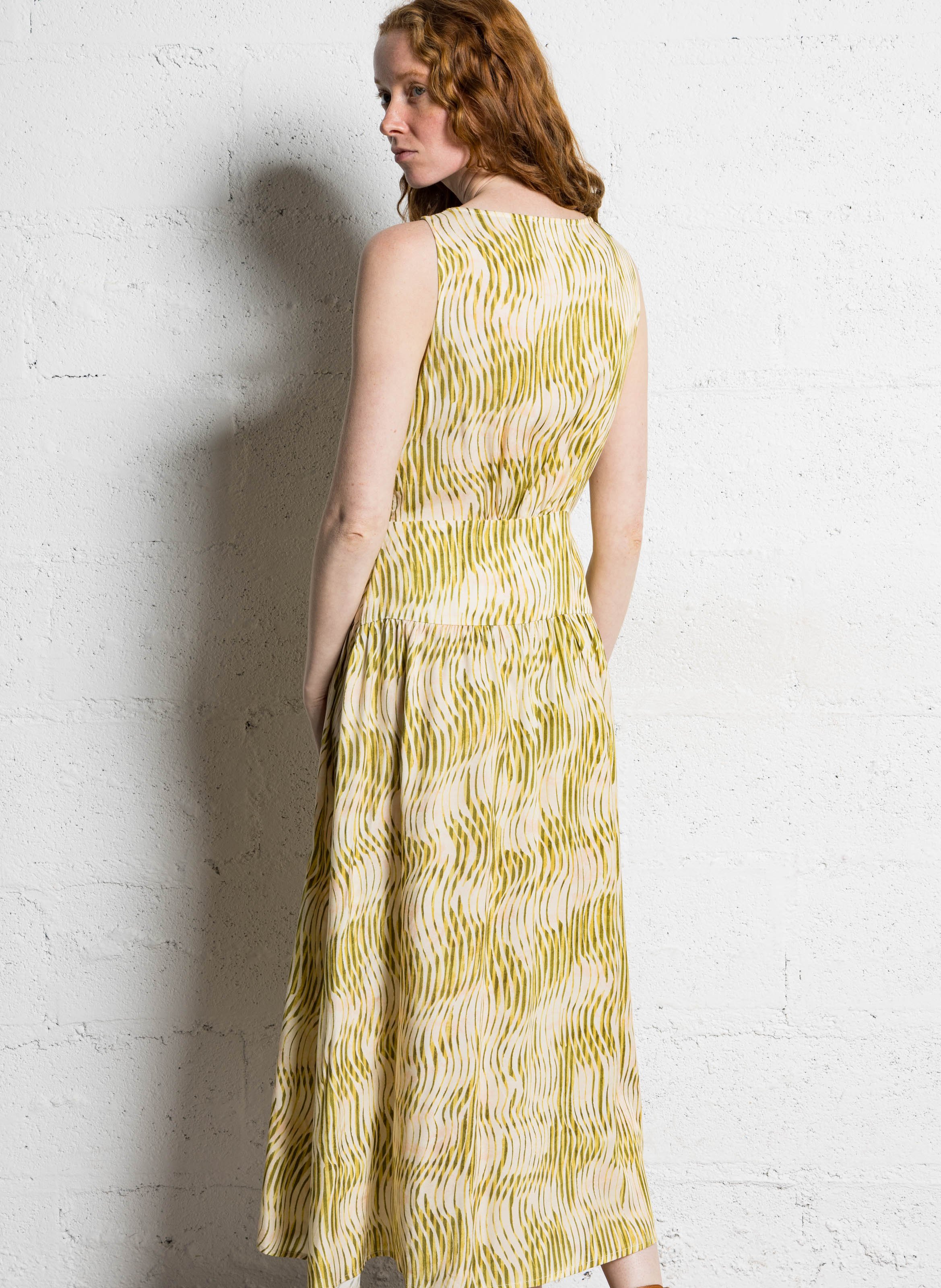 Dana long printed dress SUNCOO Green