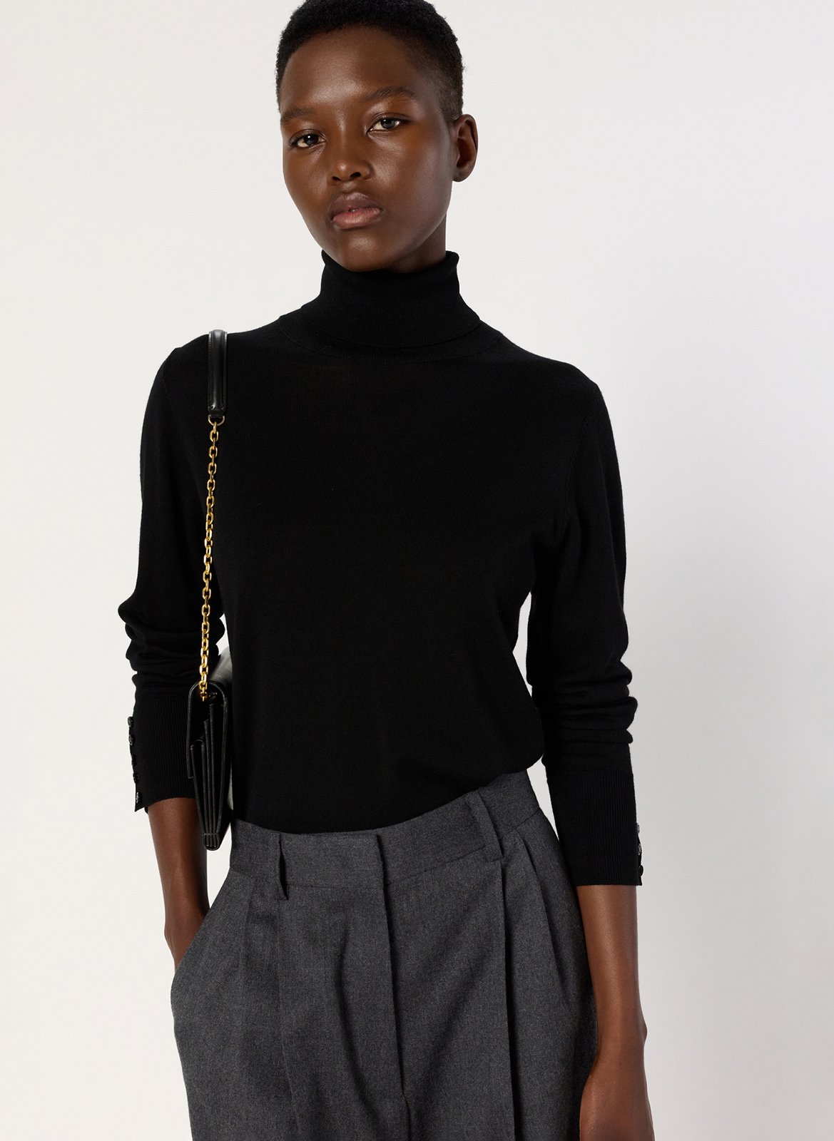 Coltrui van wol GERARD DAREL Zwart