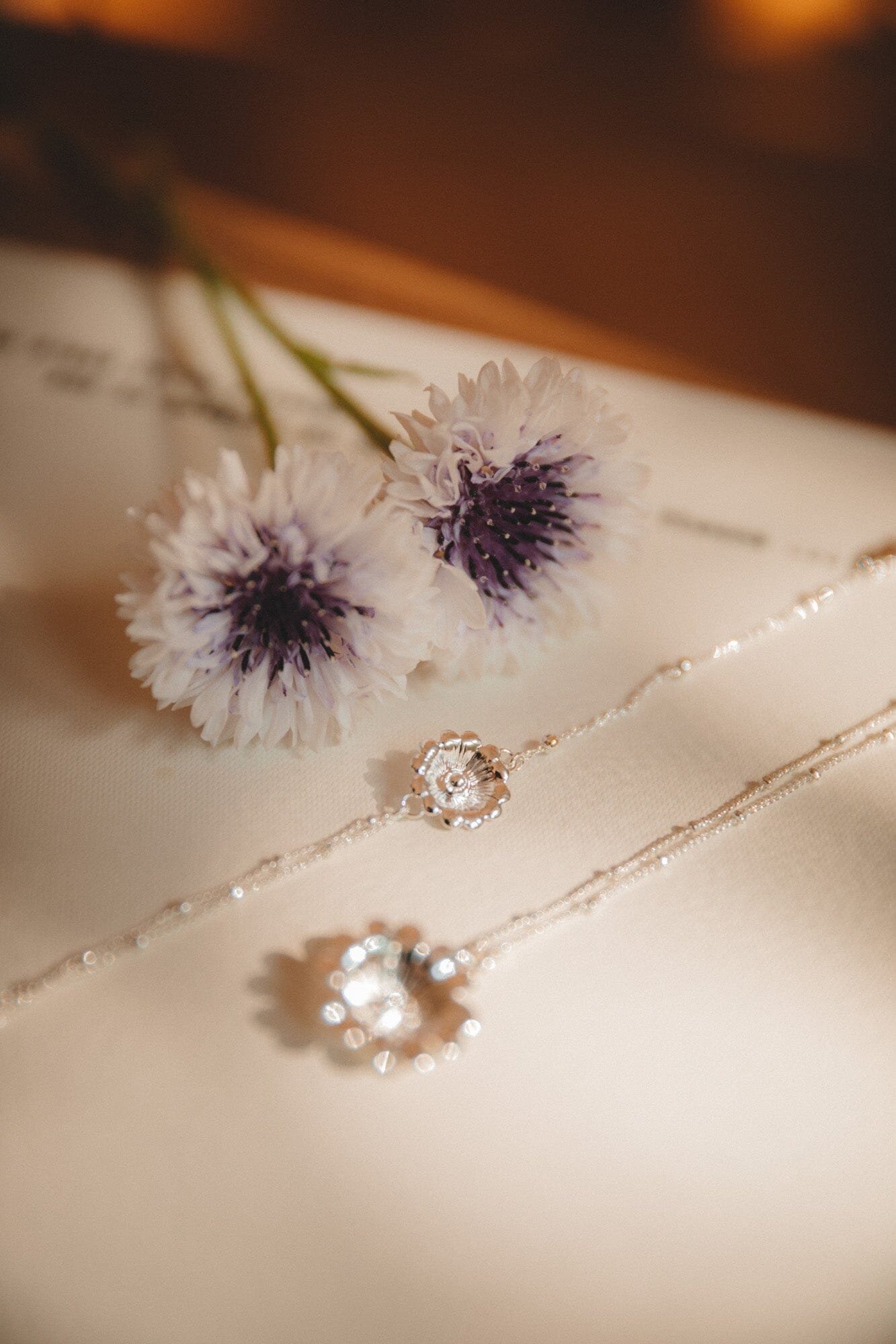 THÉIA - fine gold-plated flower bracelet MONSIEUR SIMONE Silver