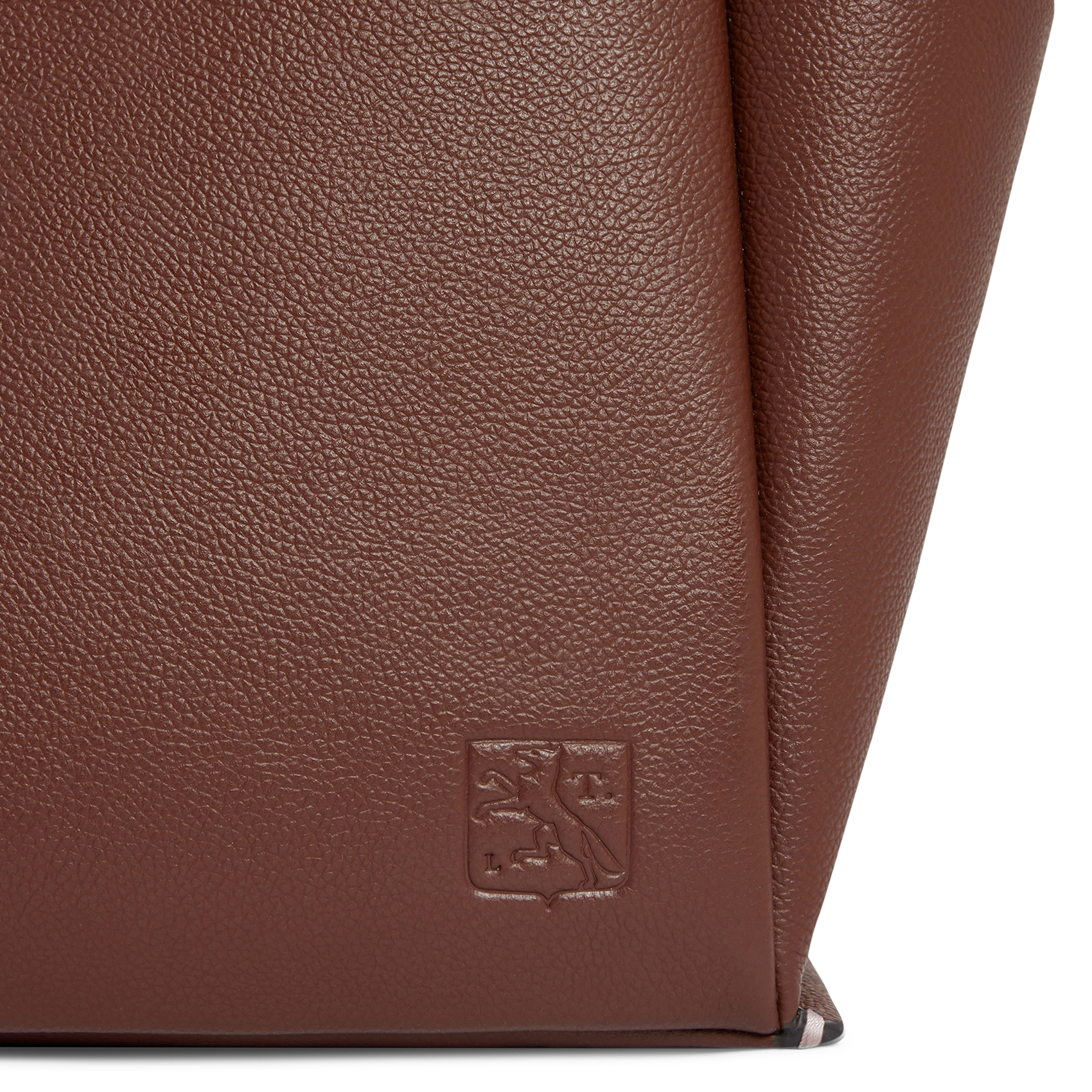 Leather tote bag LE TANNEUR Brown