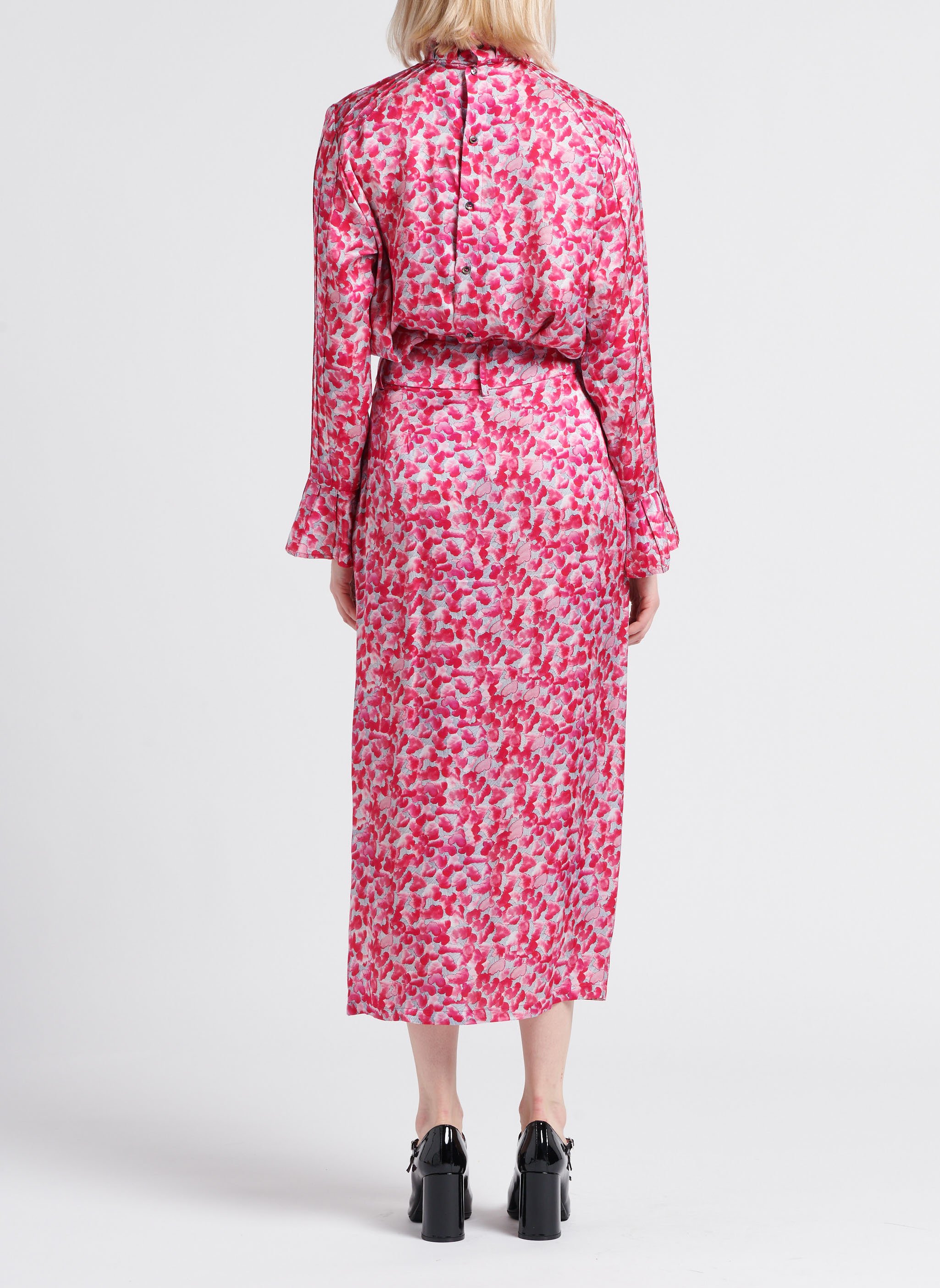 Printed high-neck blouse HEIMSTONE Pink