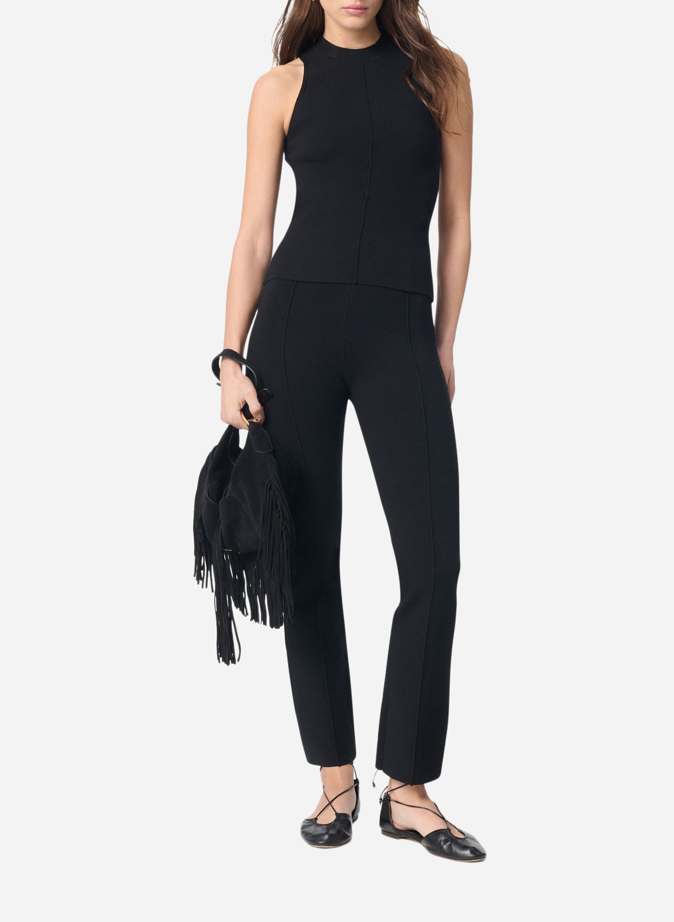 Top col rond  VANESSA BRUNO Noir