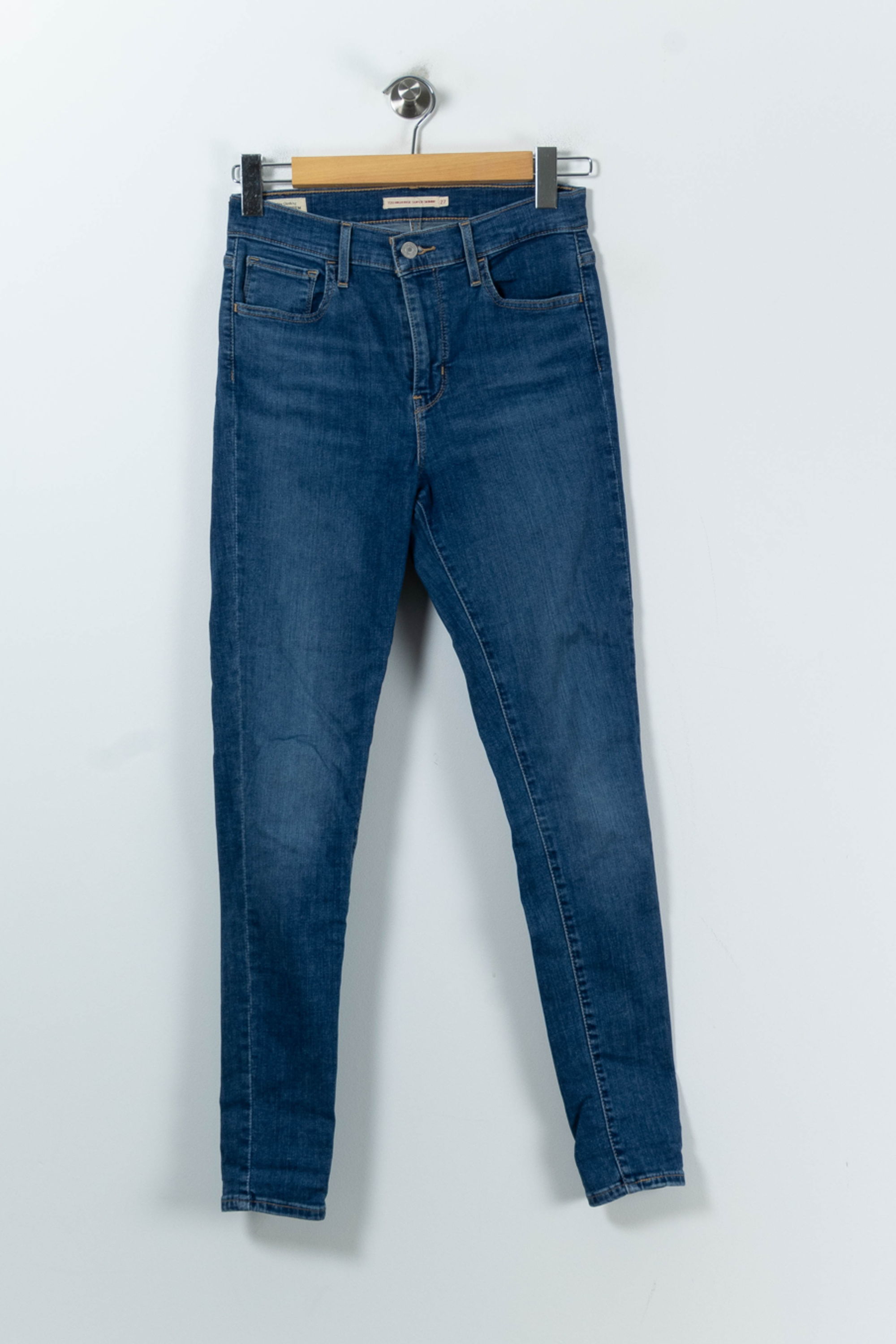 Cropped slim jeans with studs LEVI'S - Seconde main Blue