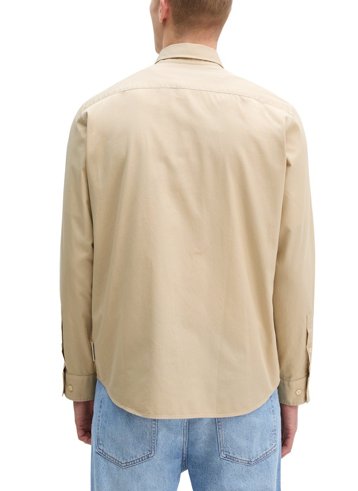 Einfarbiges Hemd aus Baumwolle MARC O'POLO Beige