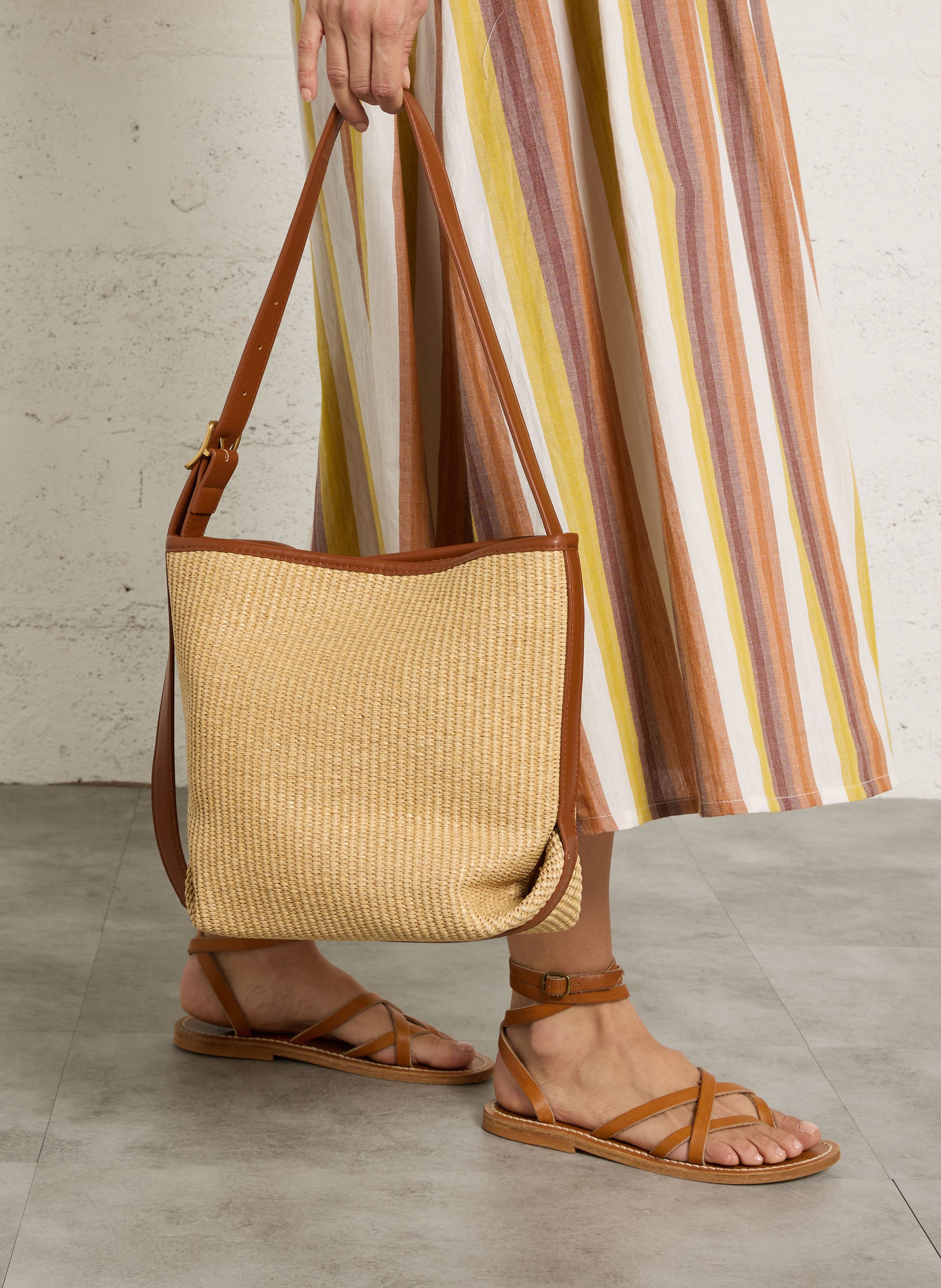 Raffia shoulder bag AU PRINTEMPS PARIS Beige