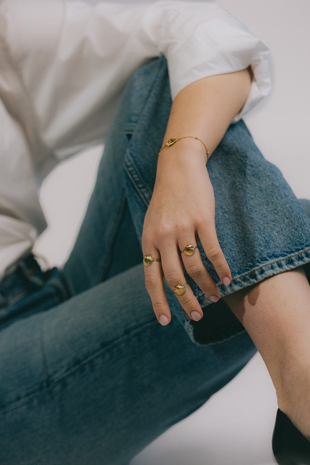 Gold-plated seashell ring MONSIEUR SIMONE Silver