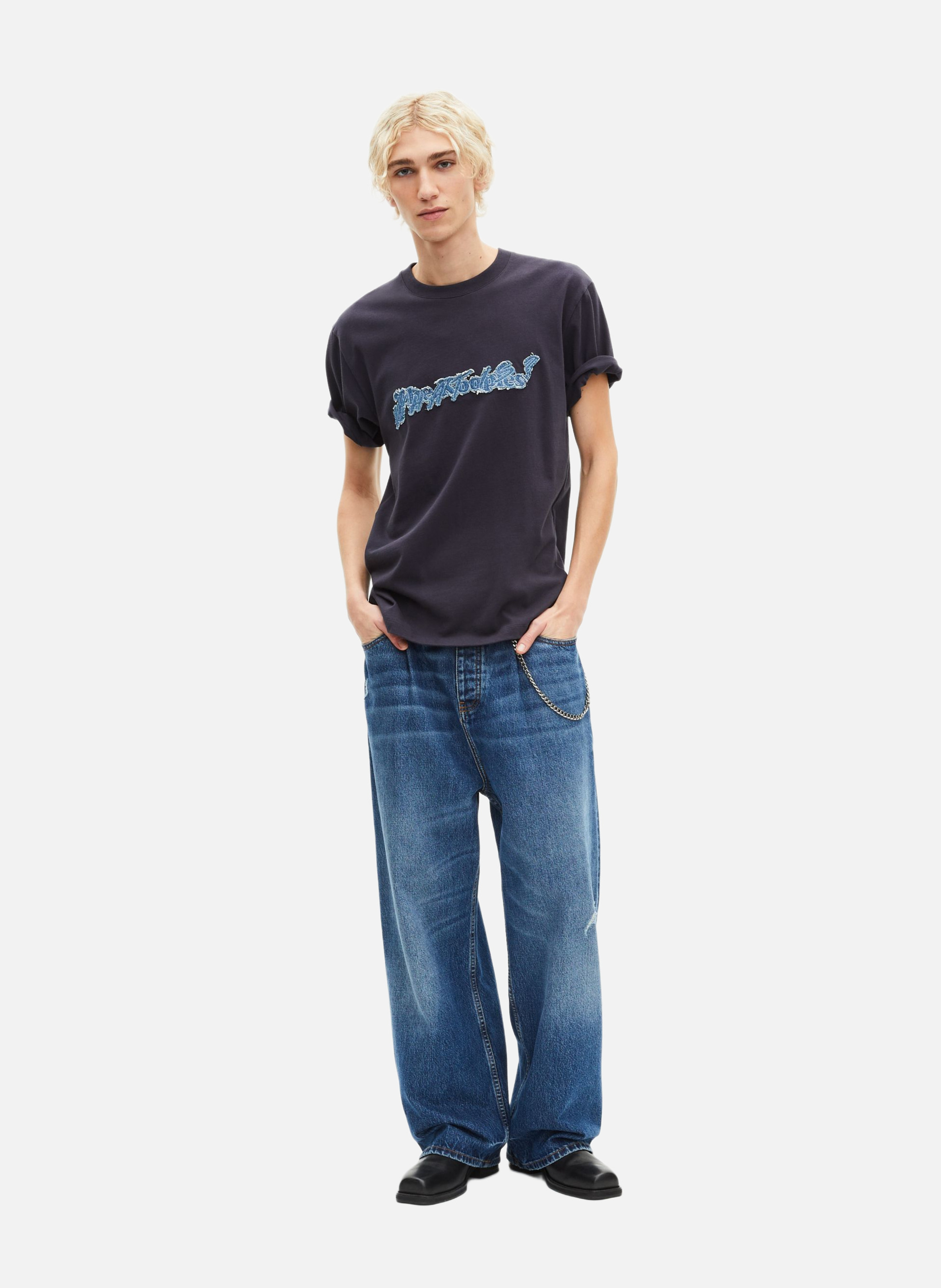 T-shirt what is denim THE KOOPLES Bleu