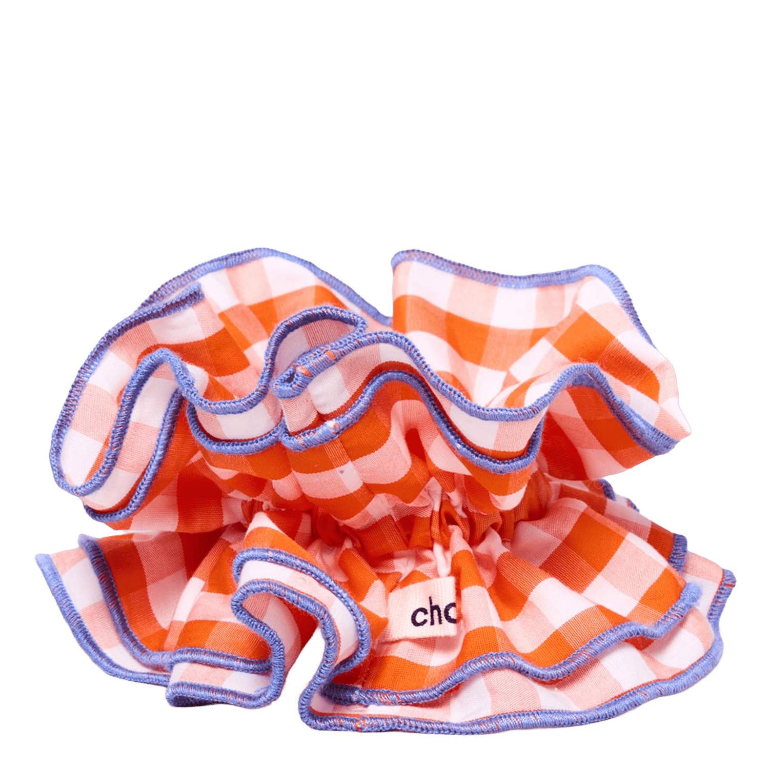 Maxi chouchou à motif vichy CHOU AU CARRE Orange