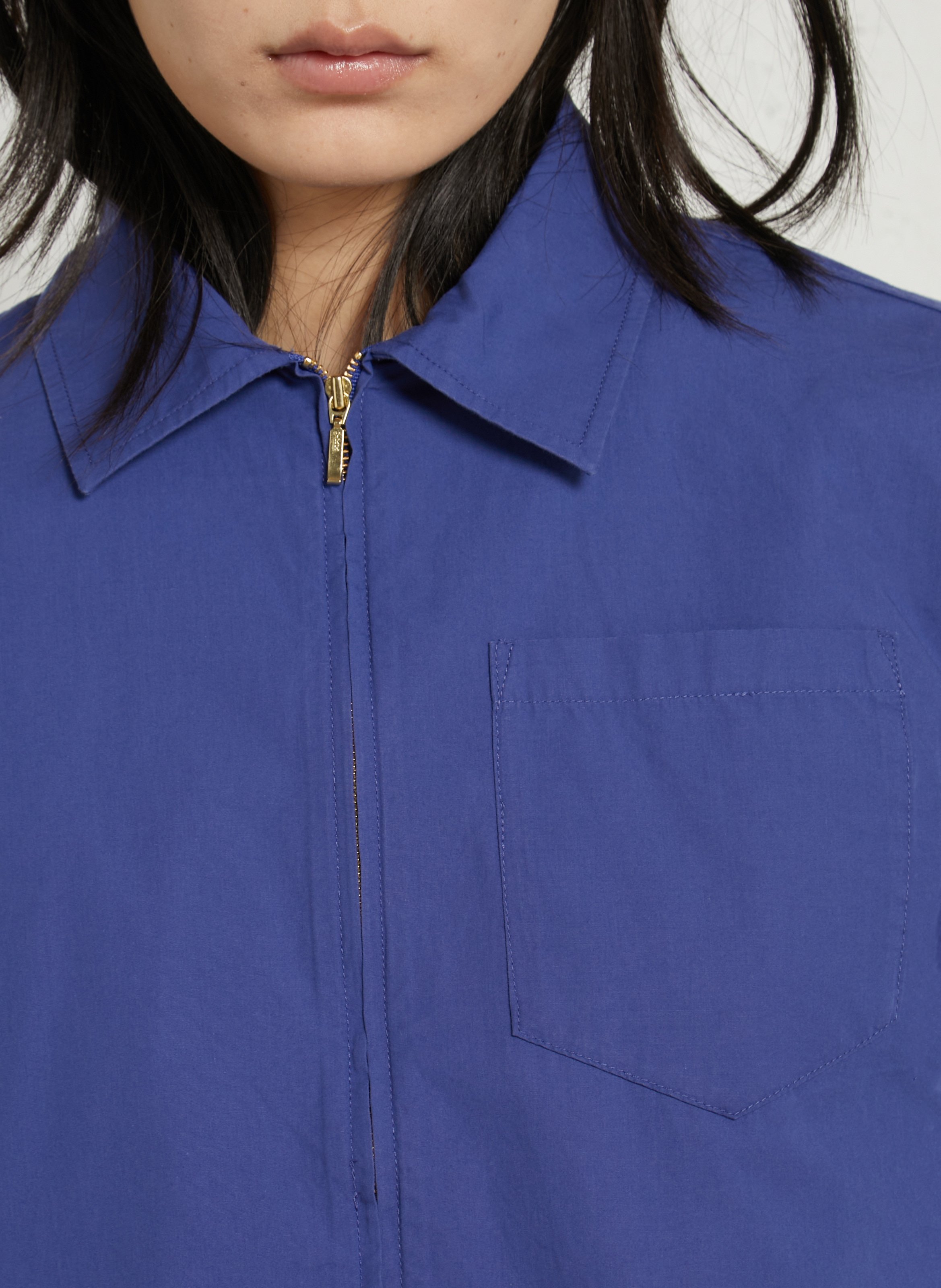 Short cotton poplin dress BELLA JONES Blue