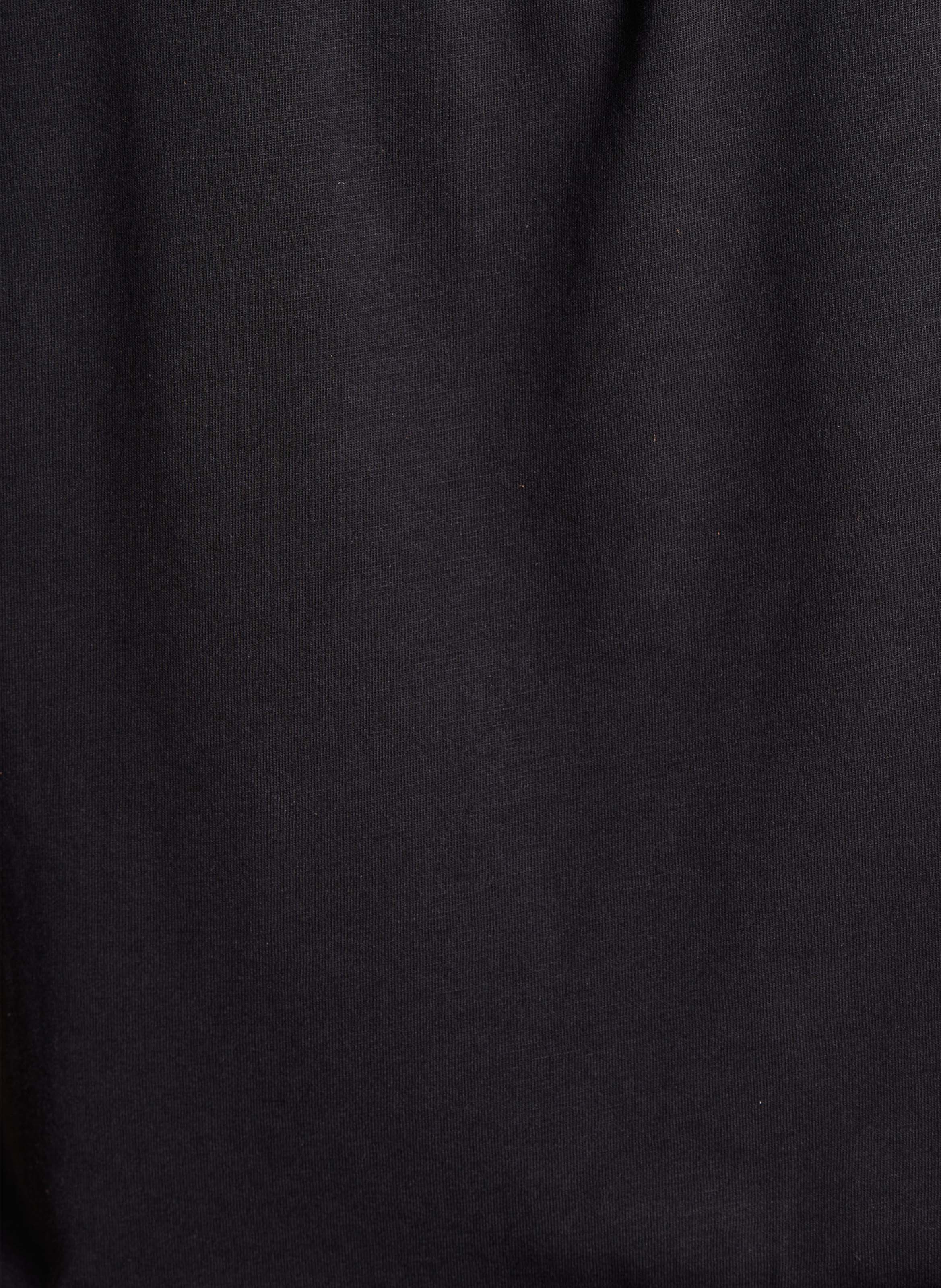 Oversized T-Shirt mit V-Ausschnitt und zweifarbigen Materialien LA FEE MARABOUTEE Schwarz