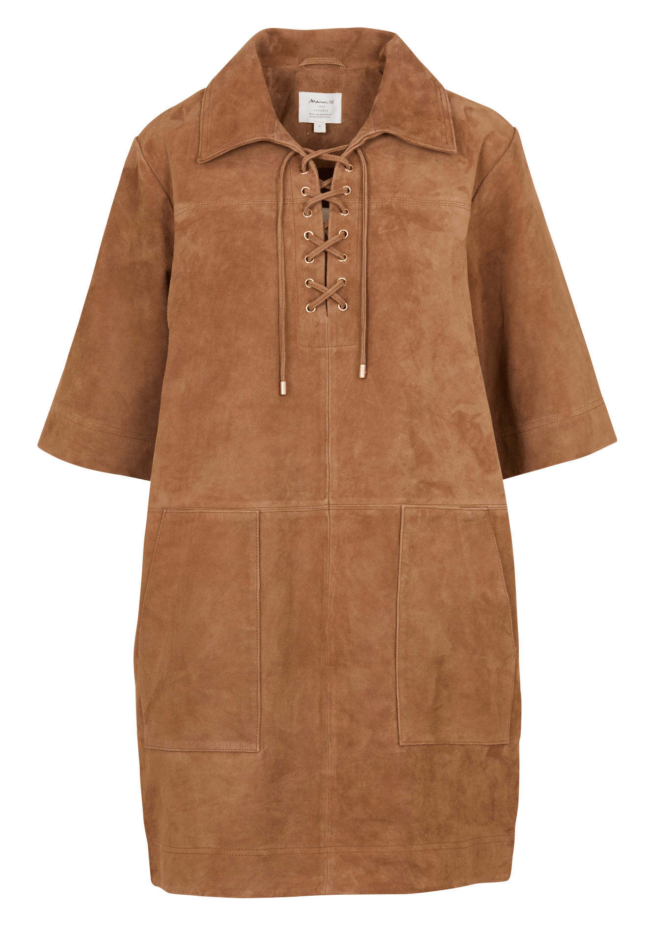 Robe courte en cuir MAISON 123 Beige