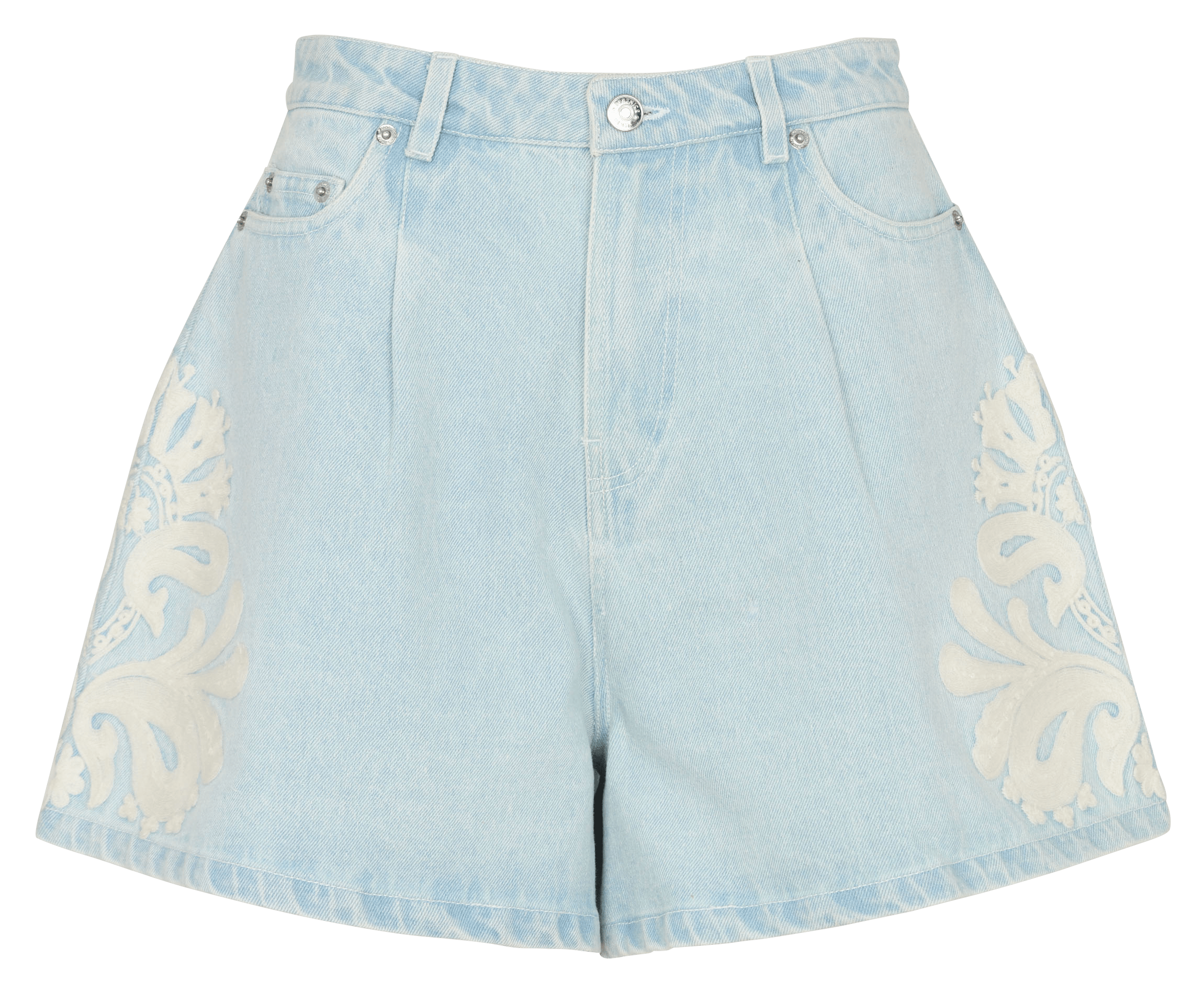 Short ancho de algodón BERENICE Azul