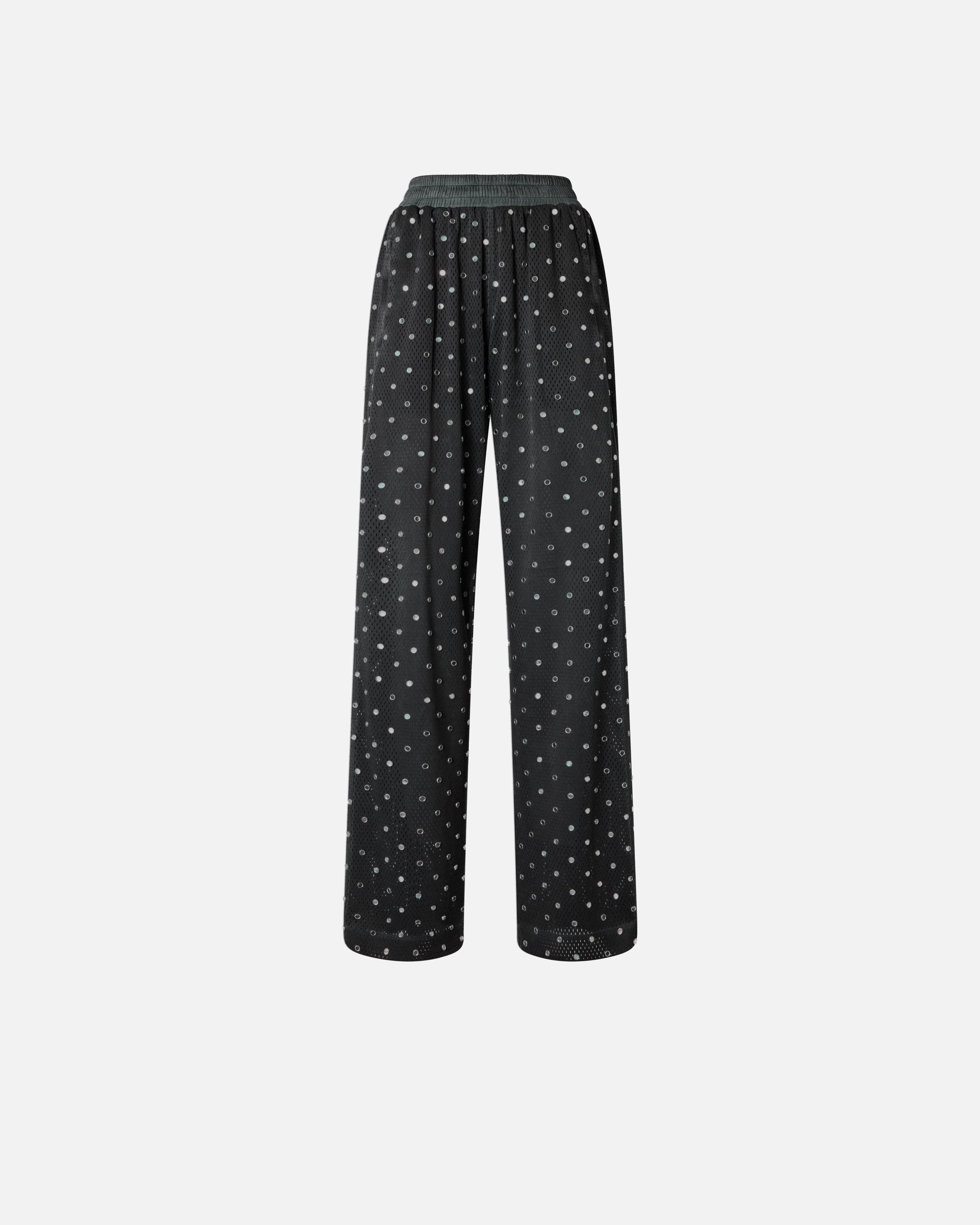 Knit pants with mirror sequins PINKO Grey