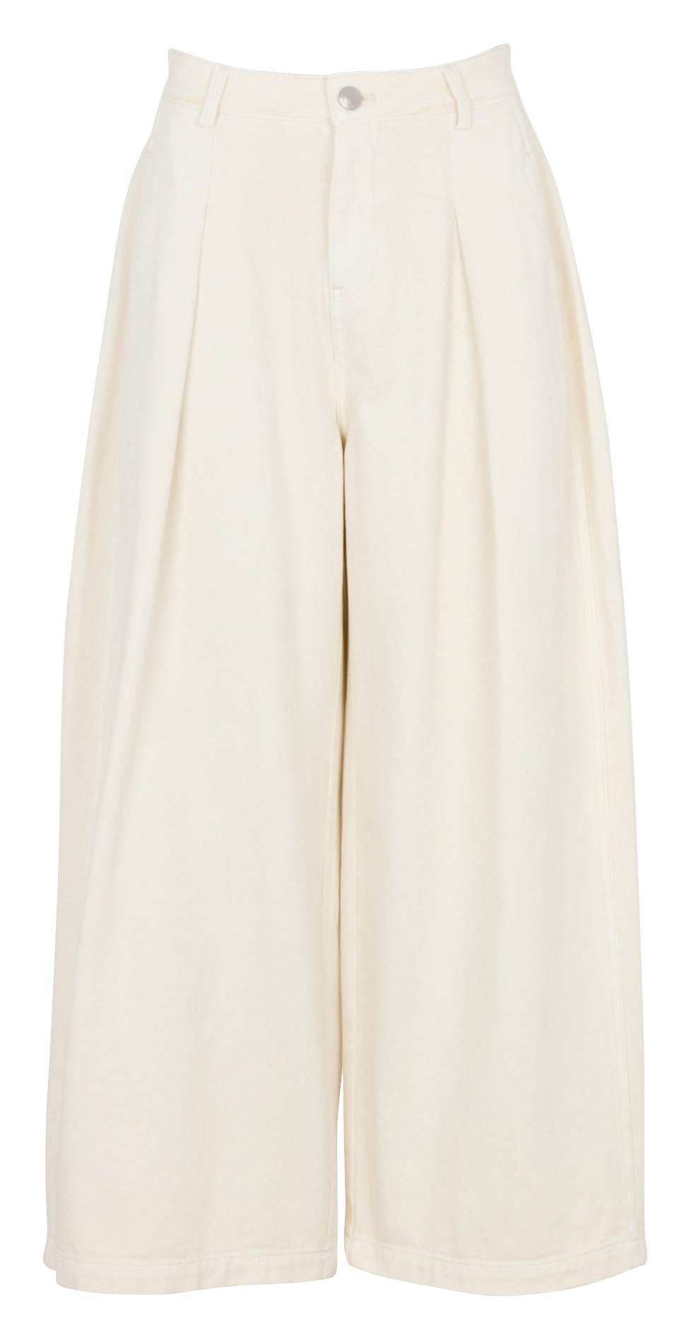 High-rise wide-leg cotton jeans SUNCOO White
