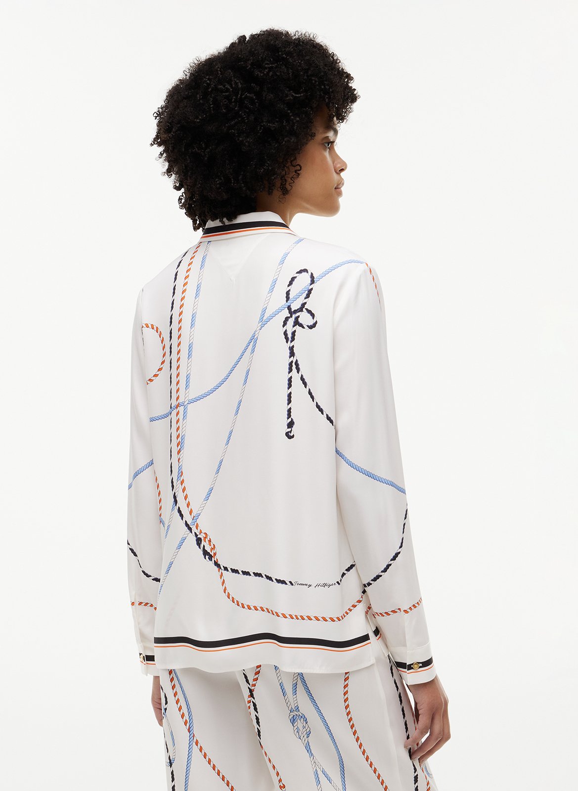 Printed straight shirt TOMMY HILFIGER White