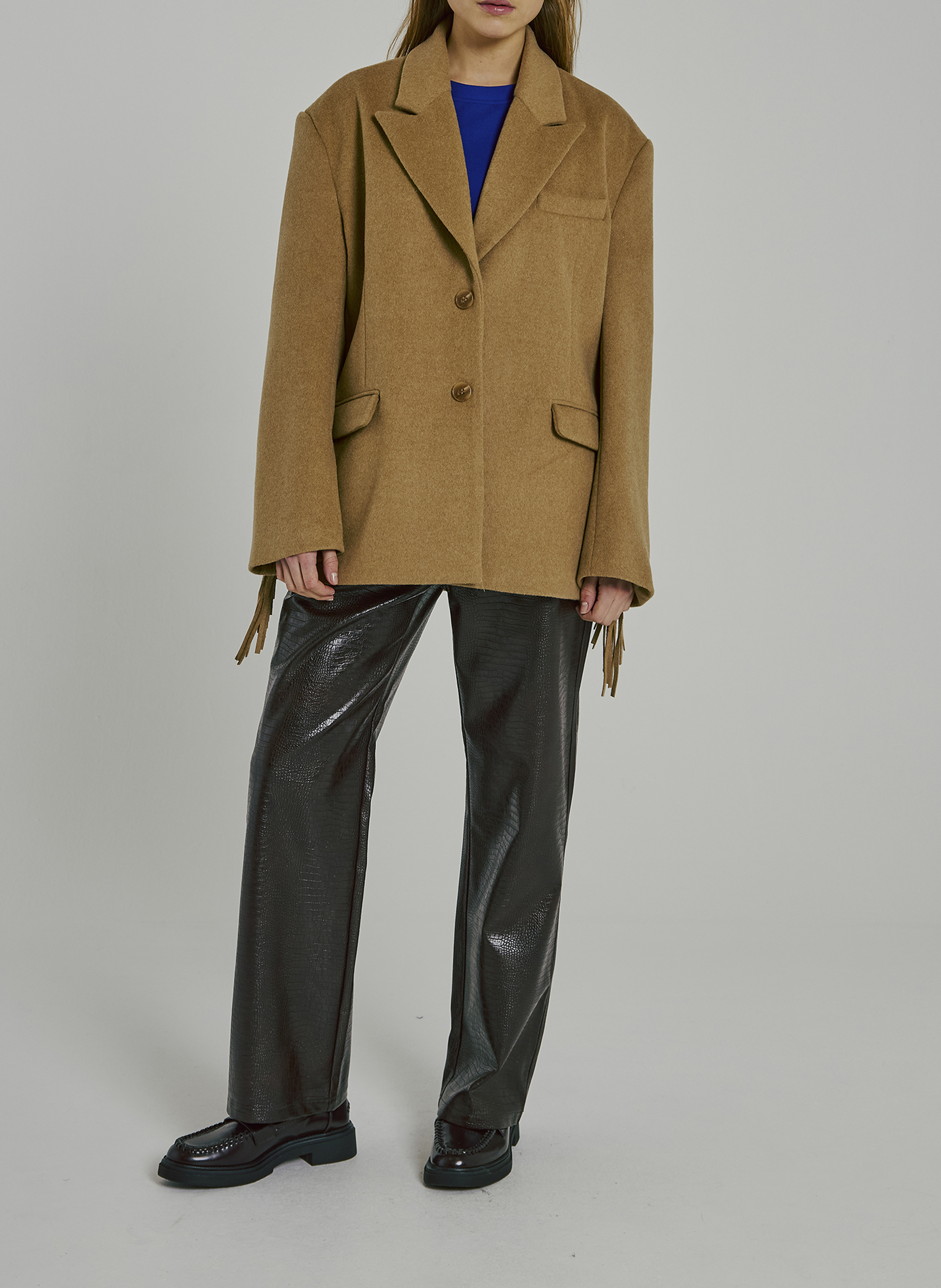 Blazer aus Wollmix NORR Braun
