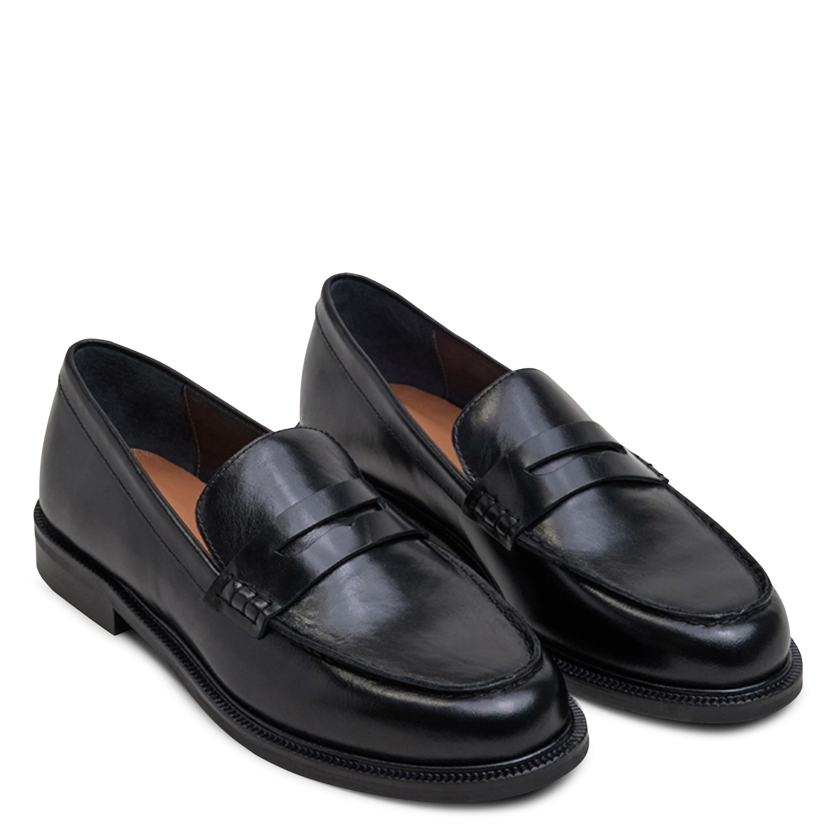 Leather loafers JONAK Black