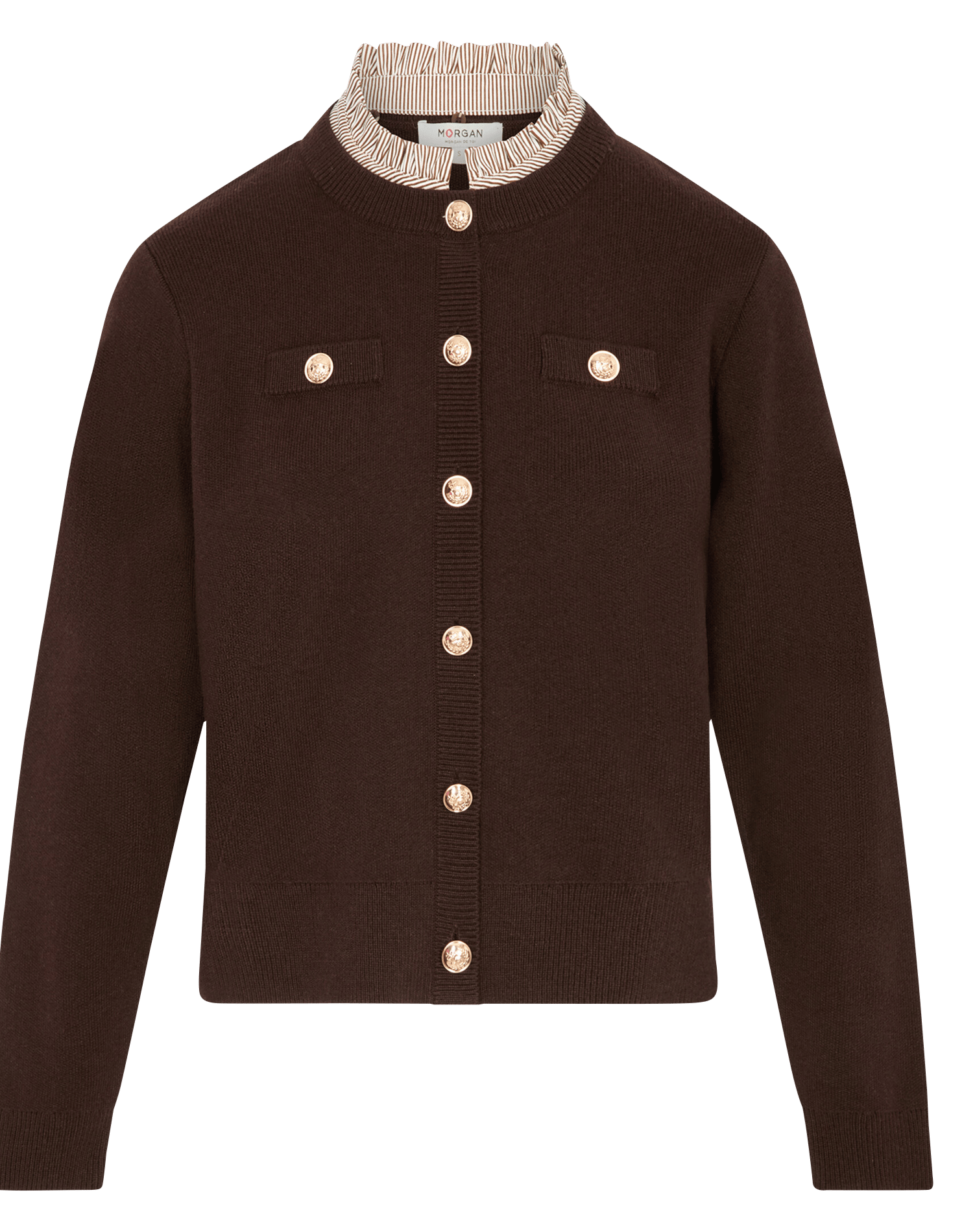 Vest met ronde hals MORGAN Bruin