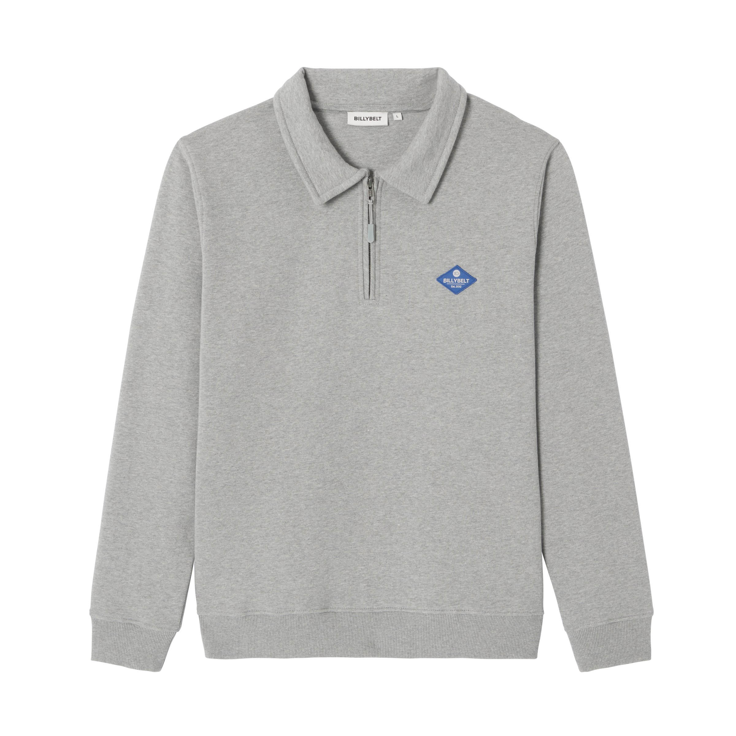 Zip-neck organic cotton sweatshirt BILLYBELT