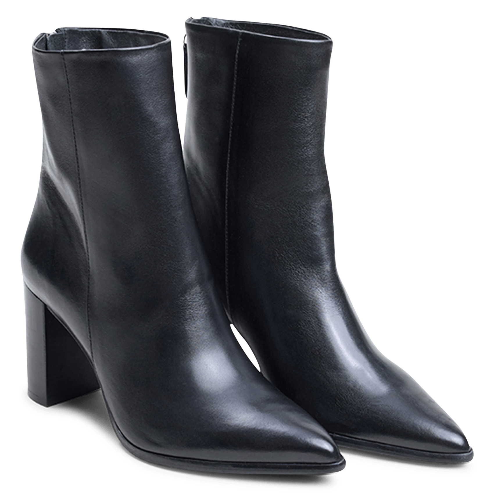Stiefel mit spitzer Kappe aus Rindsleder JONAK Schwarz