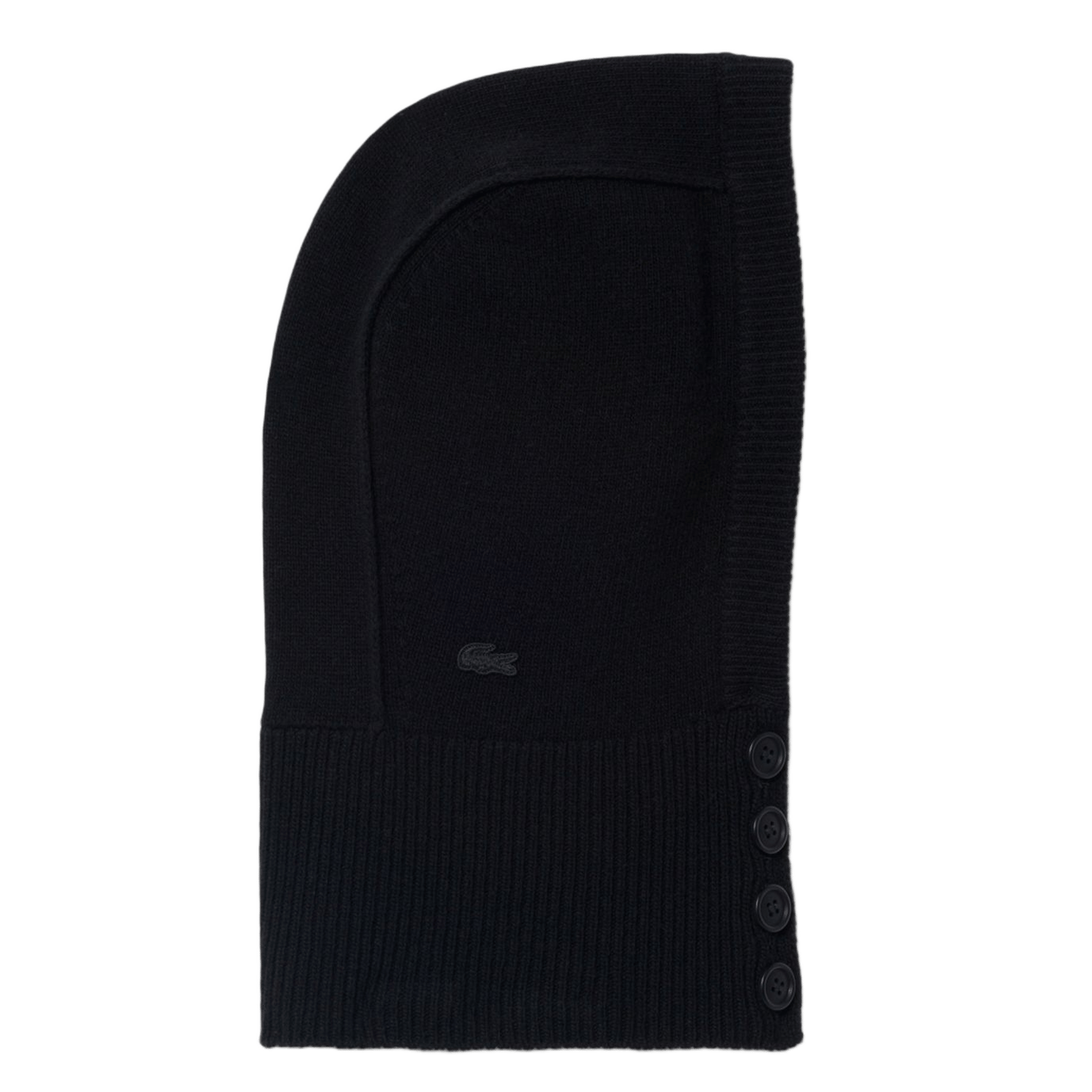 Merino wool hooded jacket LACOSTE Black