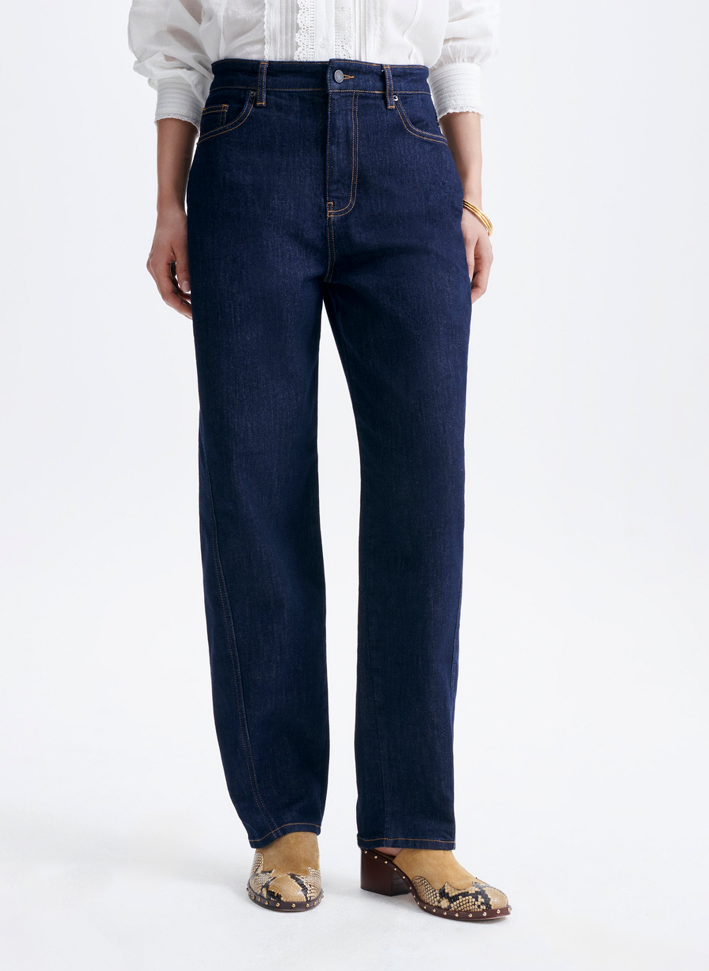 High-rise straight jeans VANESSA BRUNO Blue