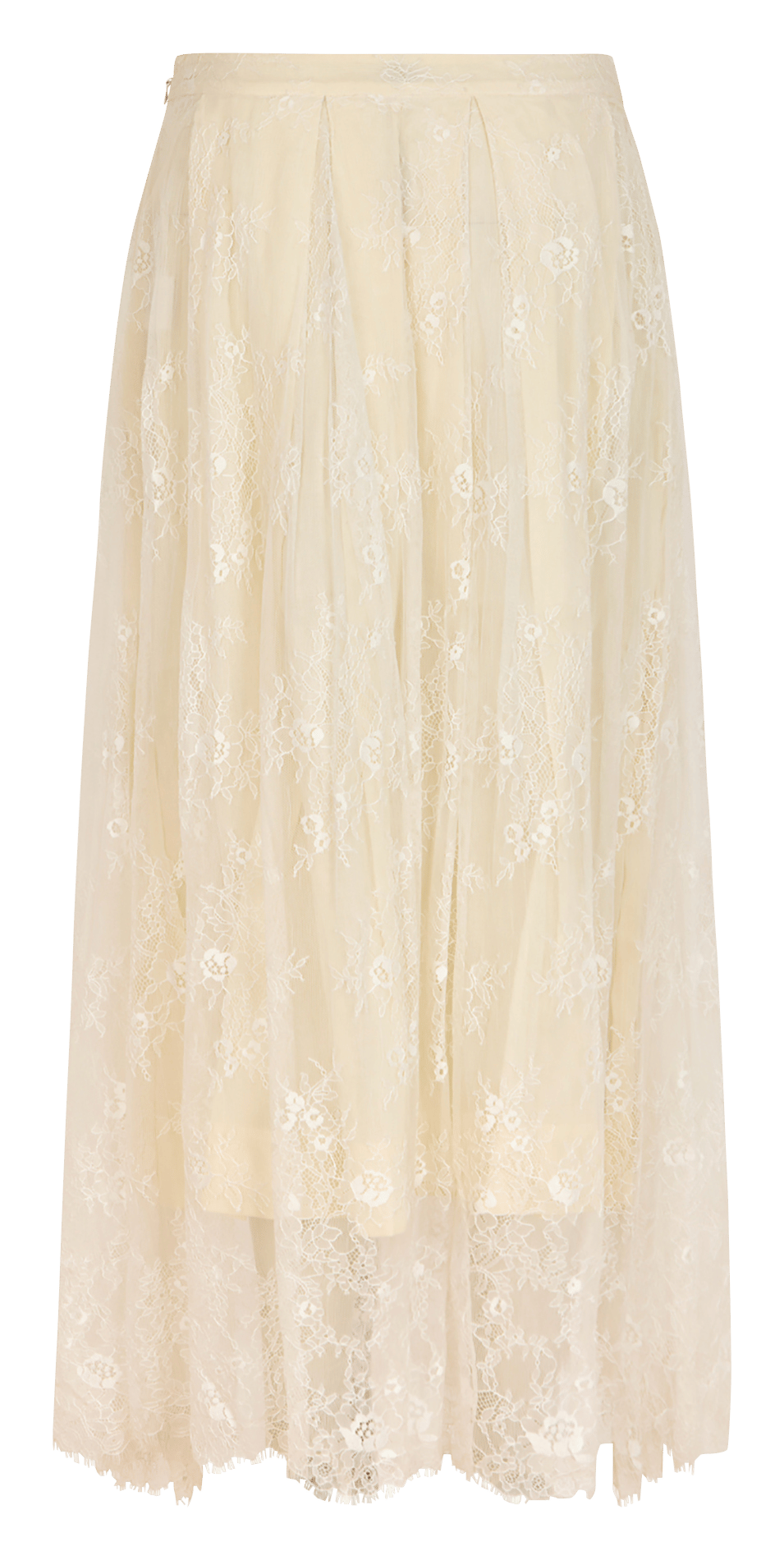 Long straight lace skirt RABENS SALONER White