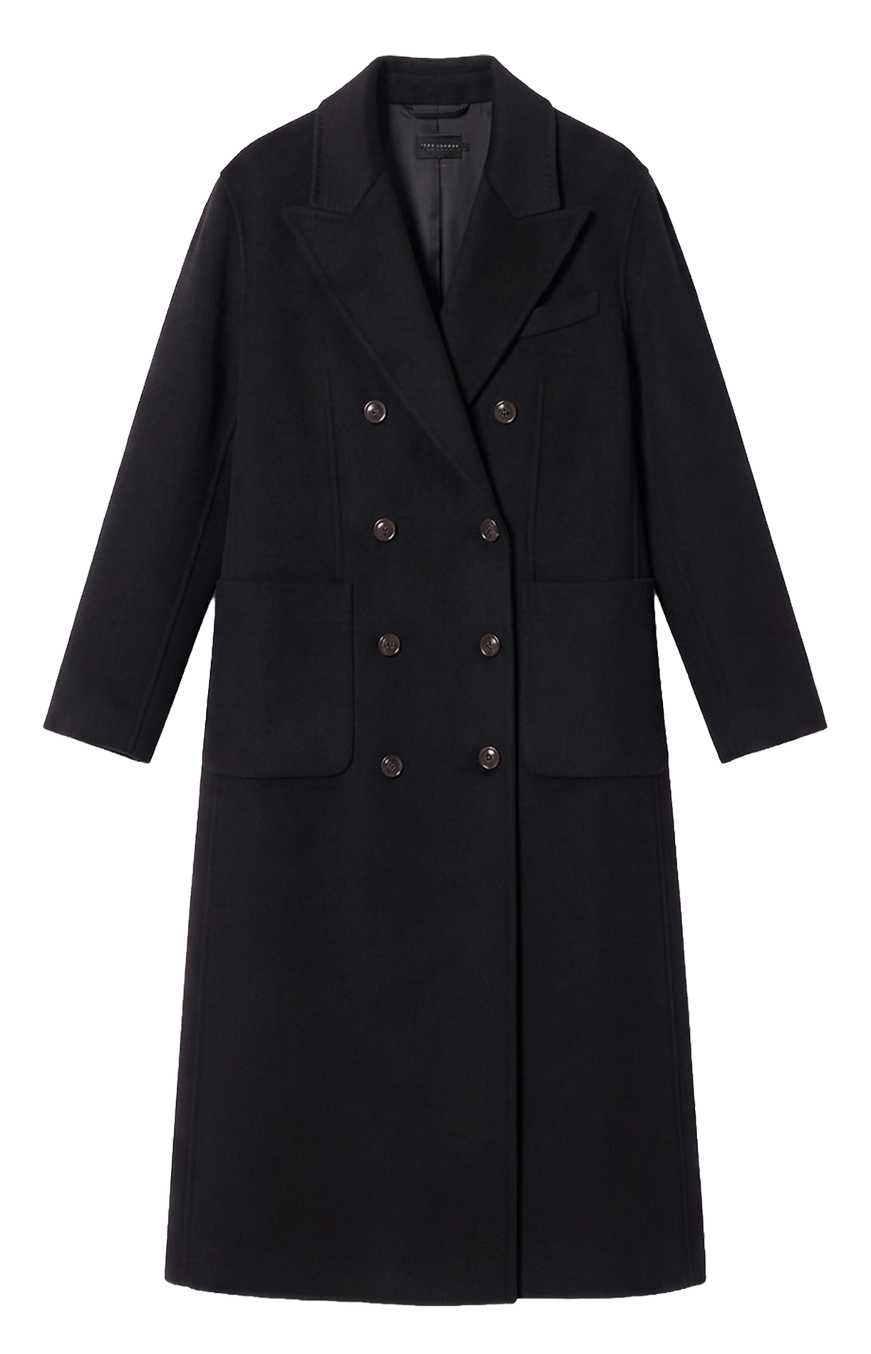 Wool-blend coat with tailored collar TARA JARMON Black