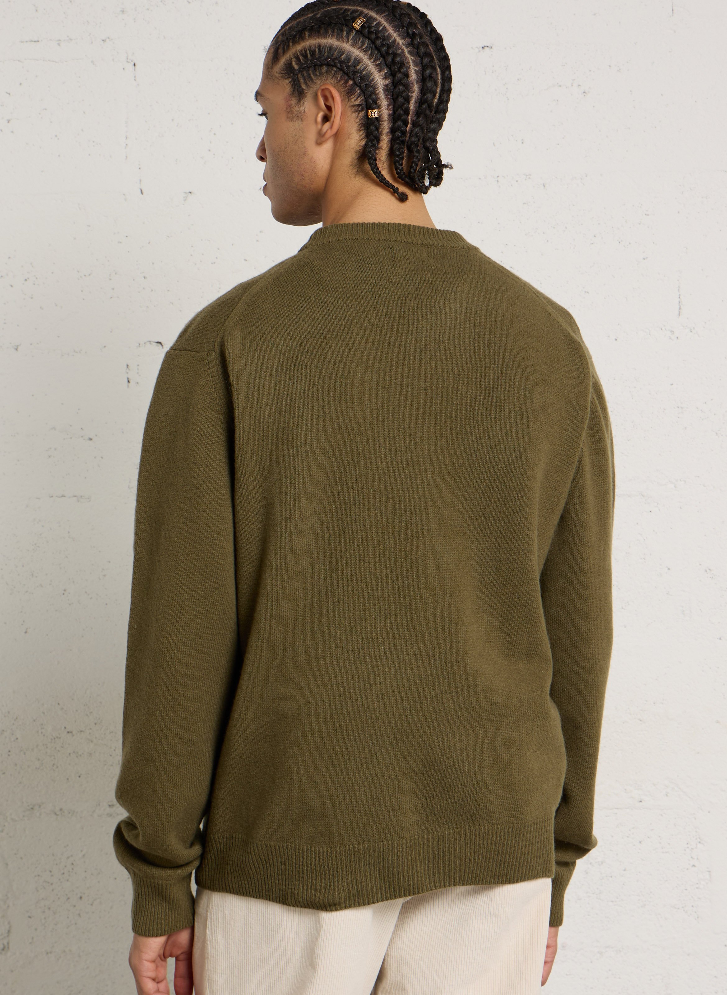 Pull droit en laine mélangée NAPAPIJRI Vert