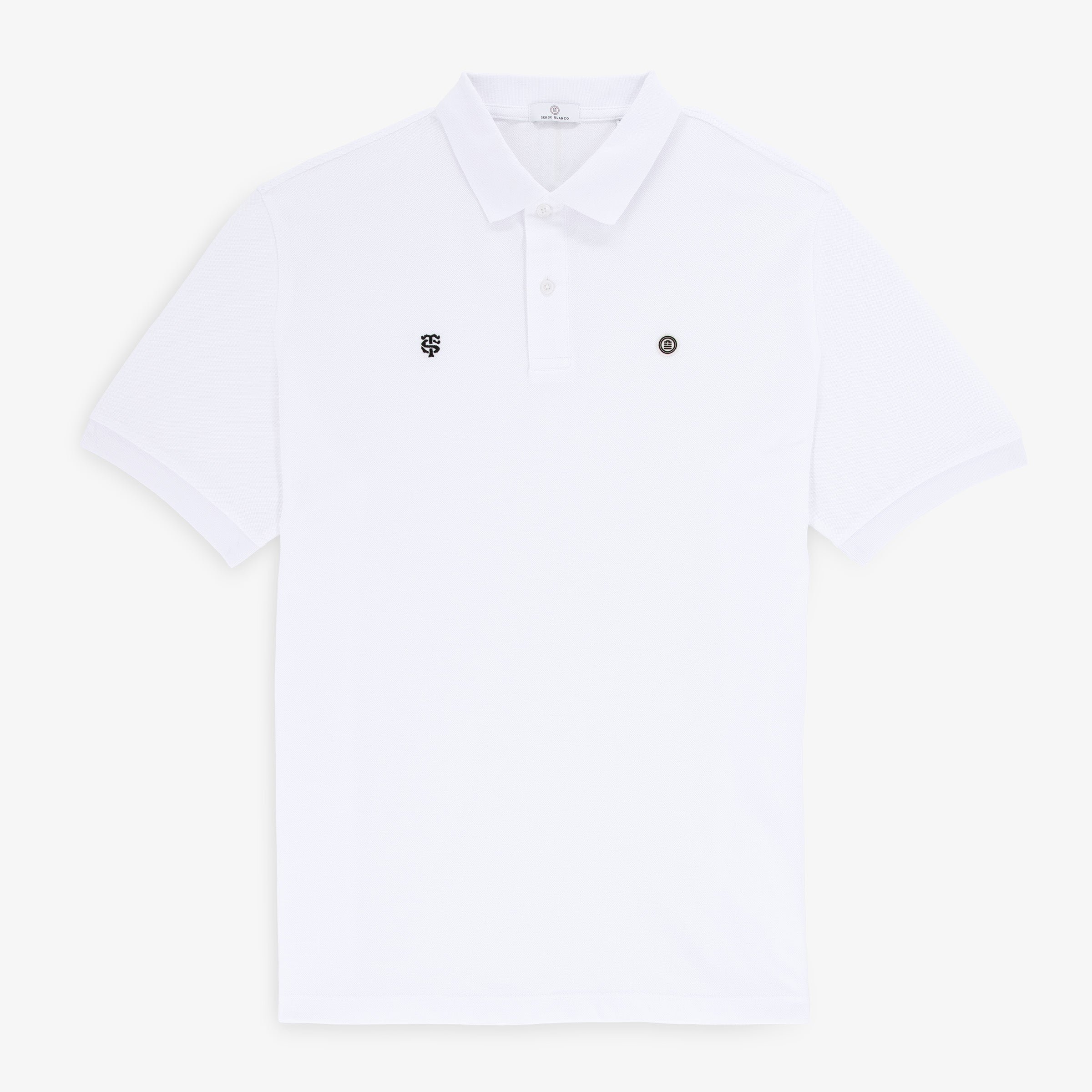 100% cotton short-sleeved piqué polo shirt SERGE BLANCO White