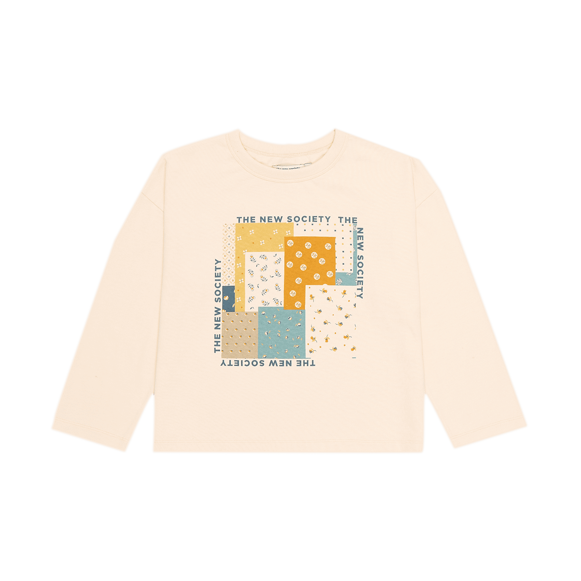 Tee-shirt col rond en coton sérigraphié THE NEW SOCIETY Beige