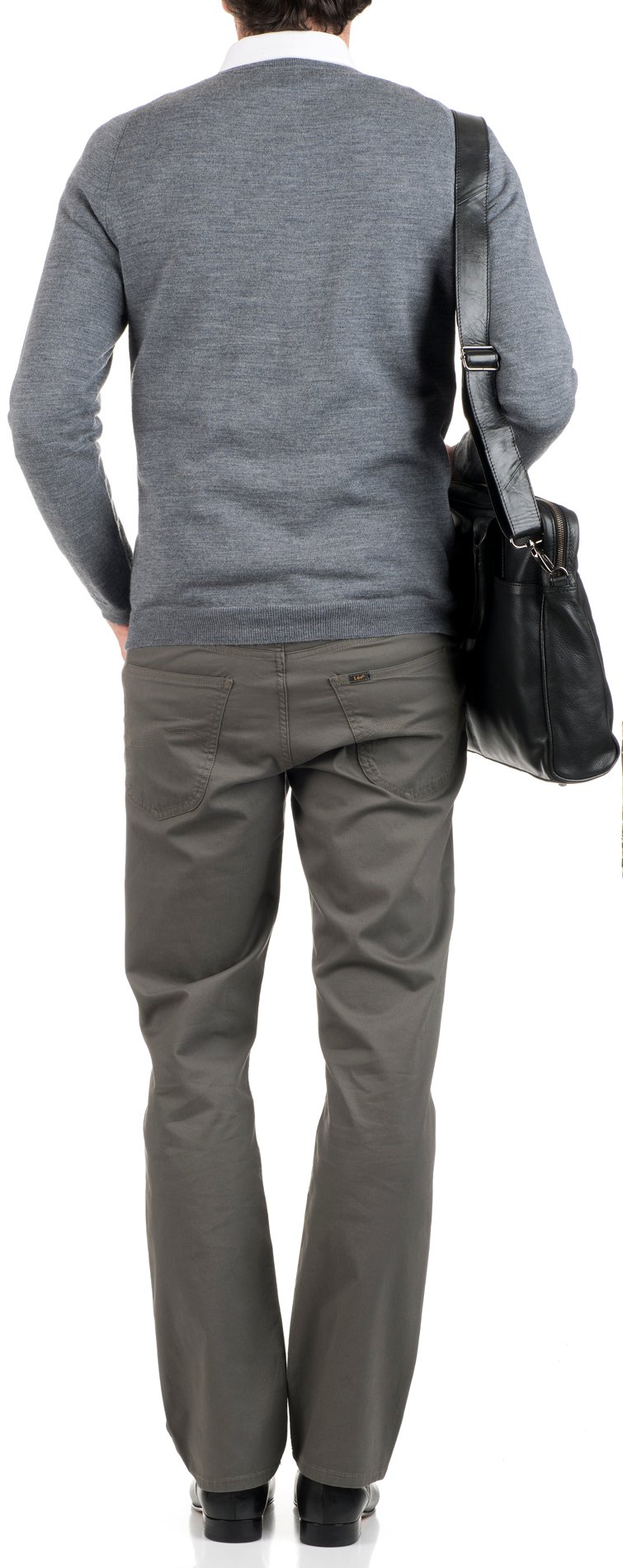 Wollpullover mit V-Ausschnitt, Regular Fit AU PRINTEMPS PARIS Grau