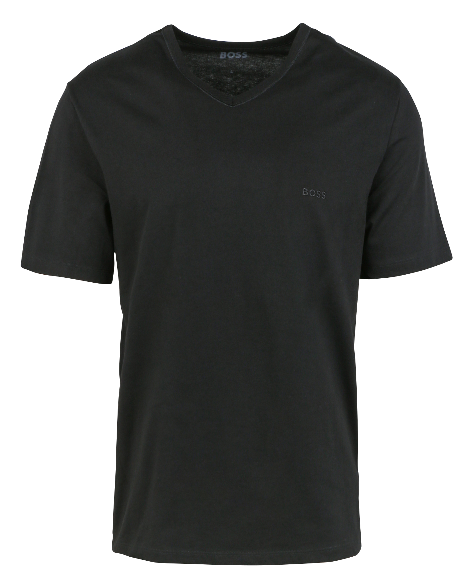 Pack of 3 cotton embroidered V-neck T-shirts BOSS Blue