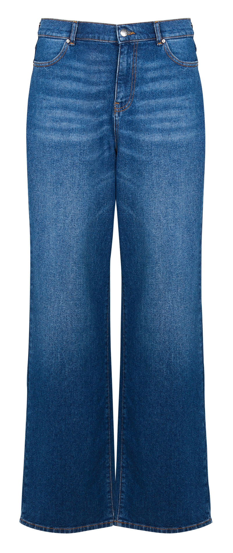 Faded Jeans Jeans Sandro Femme Straight-leg Cotton Jeans Bleu Jean Sandro  Women SFPJE00518 - Main Image