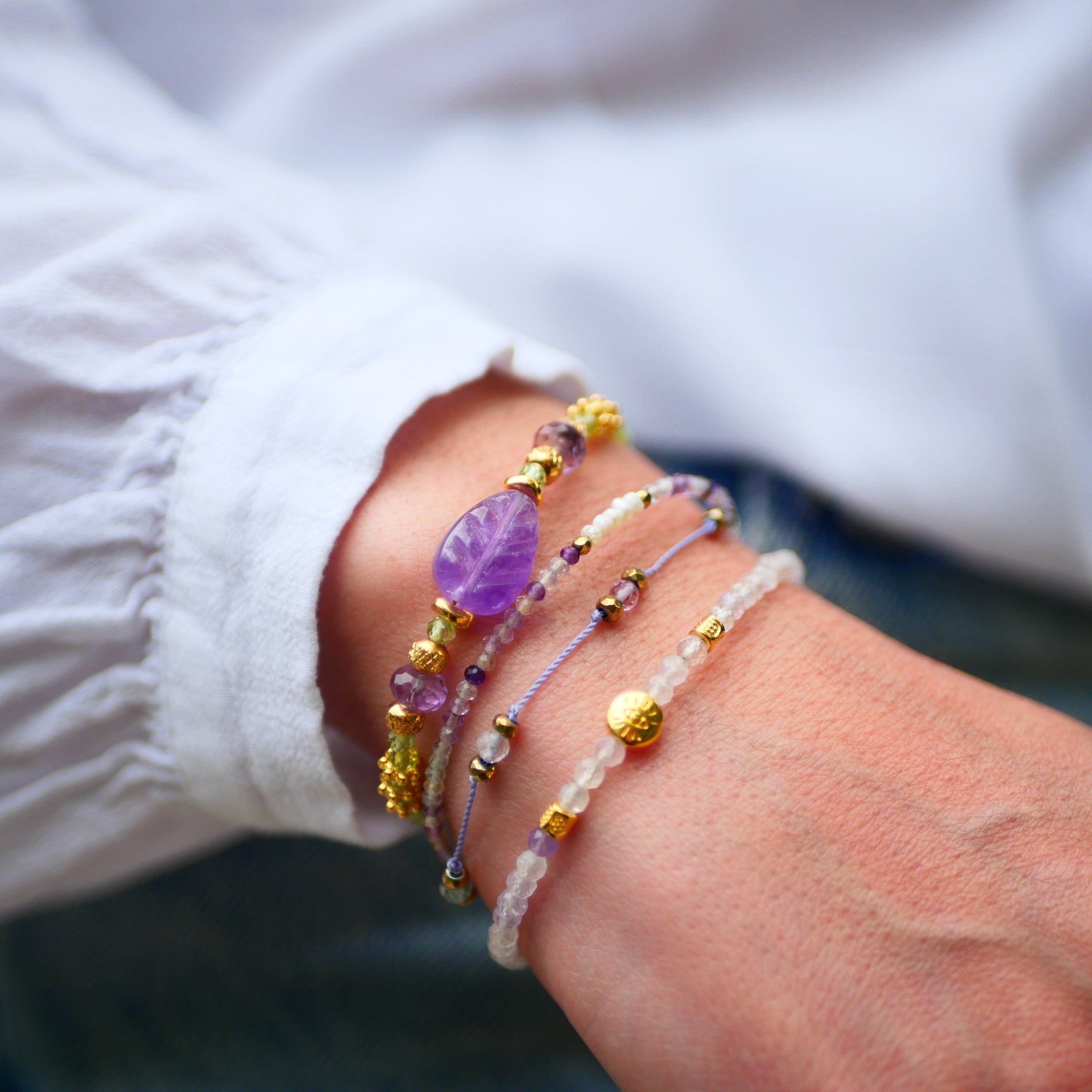 Fluorite bracelet GINANDGER Purple