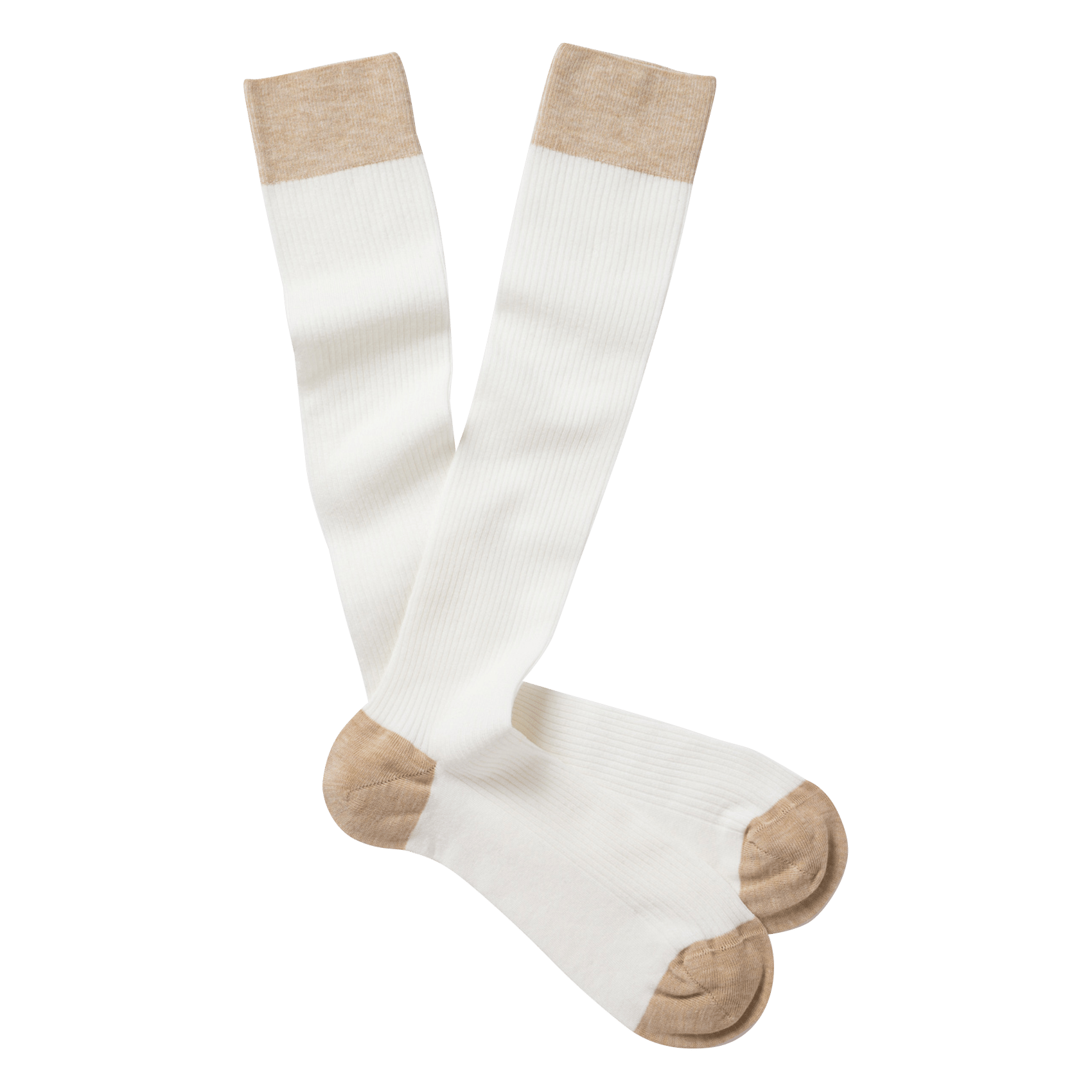 Ribbed crew socks ROYALTIES White