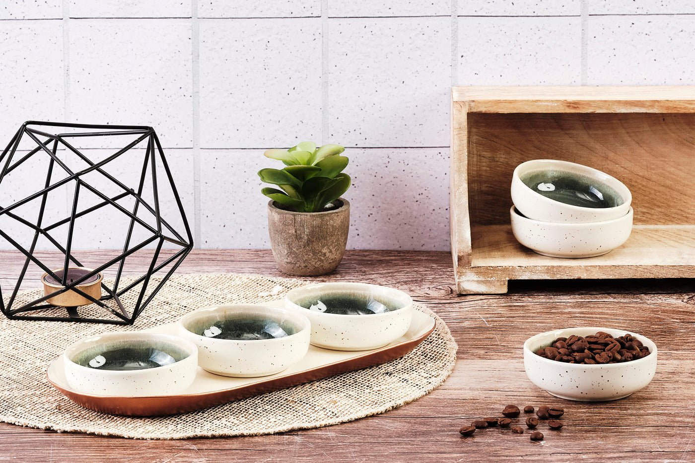 Bol oxygen ø9cm - 6 pièces - rose poudre BJORN Vert