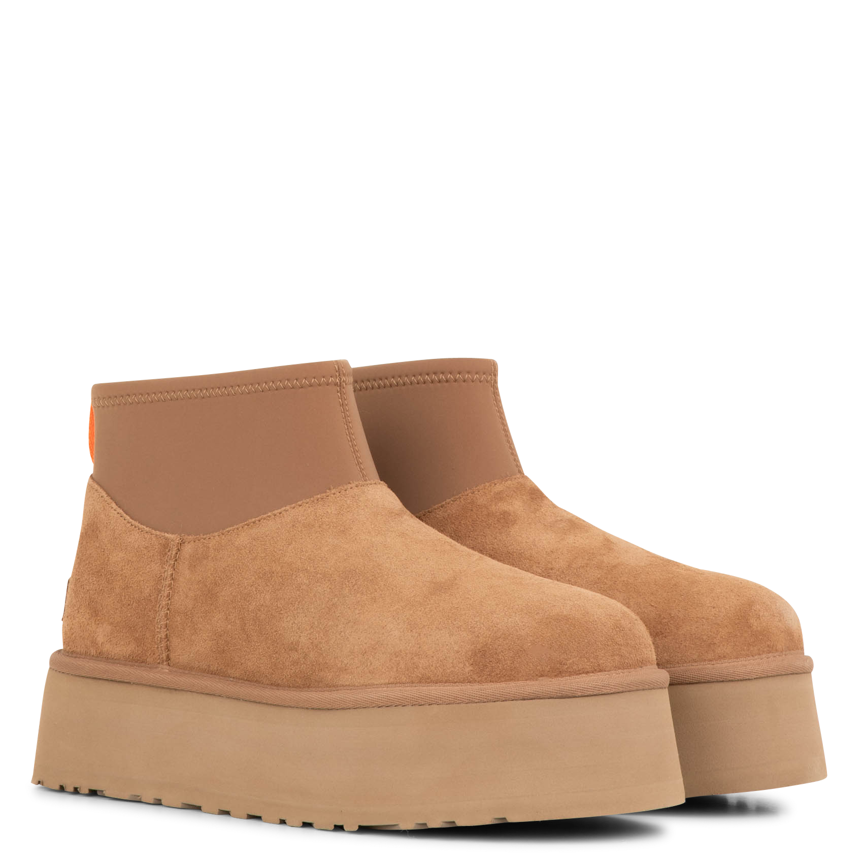 Bottines compensées en cuir mélangé UGG Marron