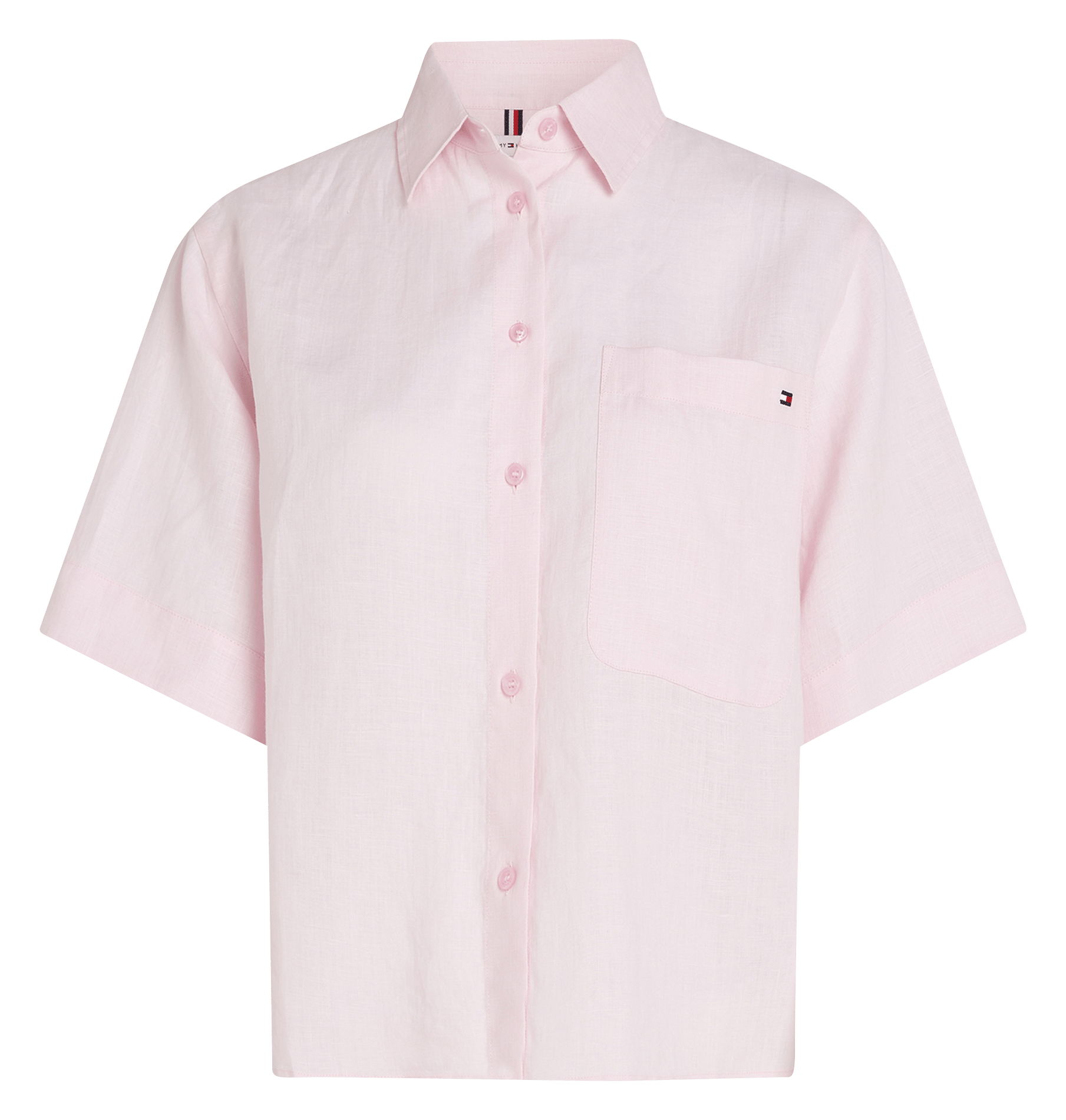 Straight-fit, linnen overhemd TOMMY HILFIGER Roze
