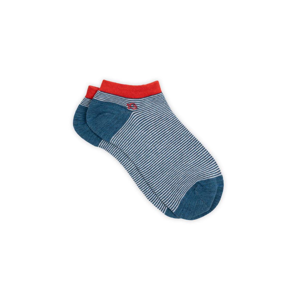 Striped combed cotton ankle socks BILLYBELT Blue