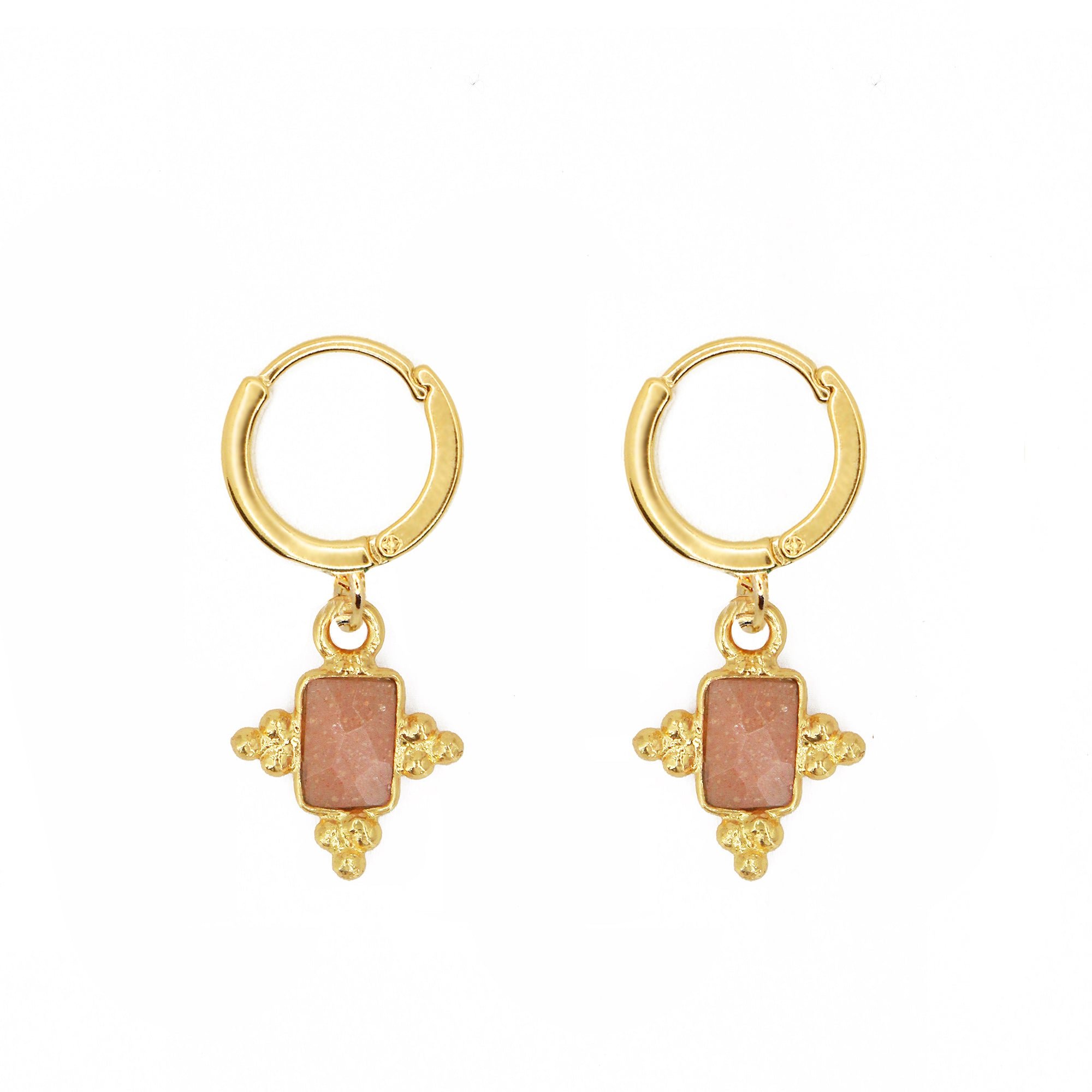 Tiana gold-plated earrings NILAI Pink