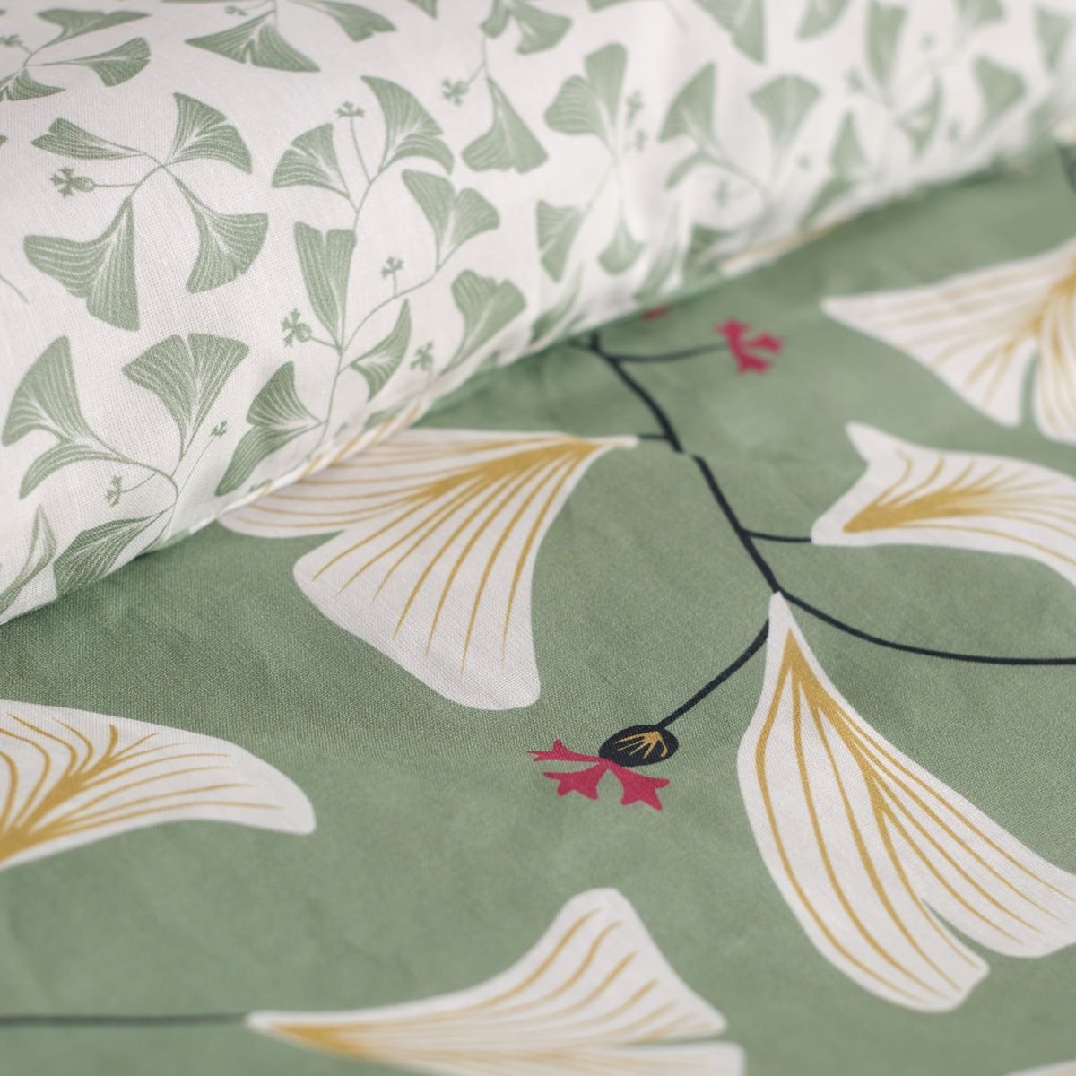 Printed cotton bed set TODAY LINGE DE MAISON Green