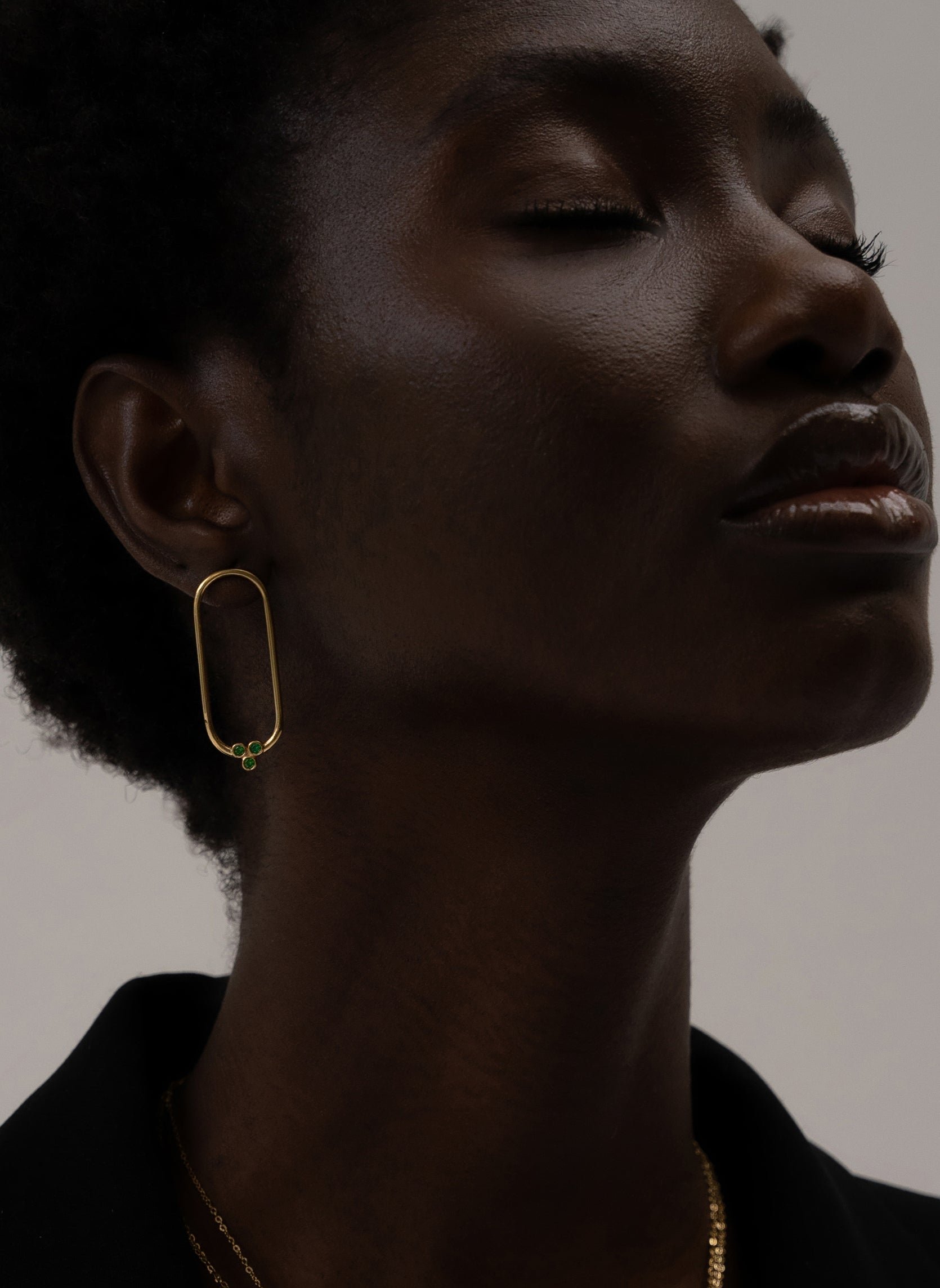 MANIA - Stainless steel earrings for pierced ears Green