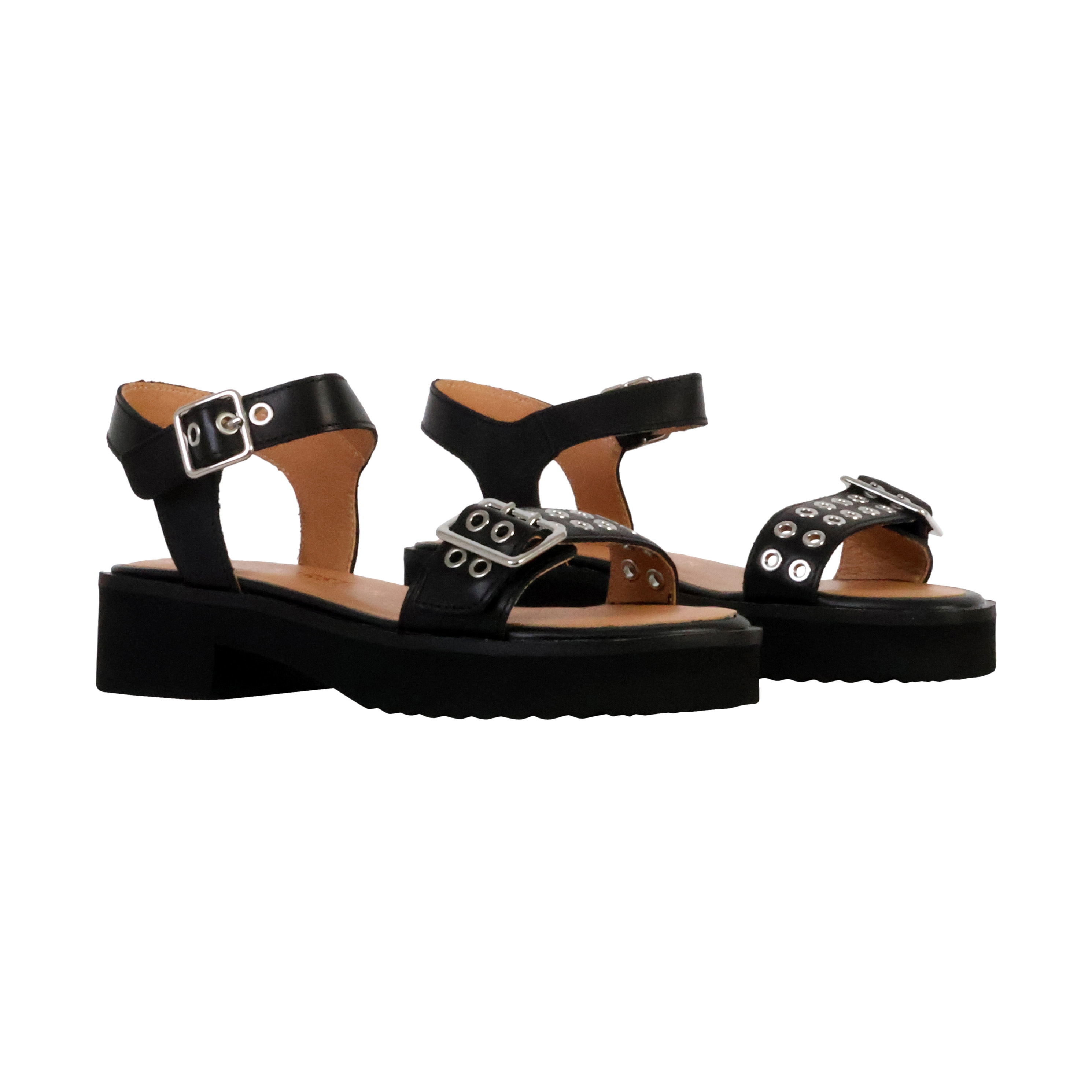 Maelle leather sandals EMILIE KARSTON Black