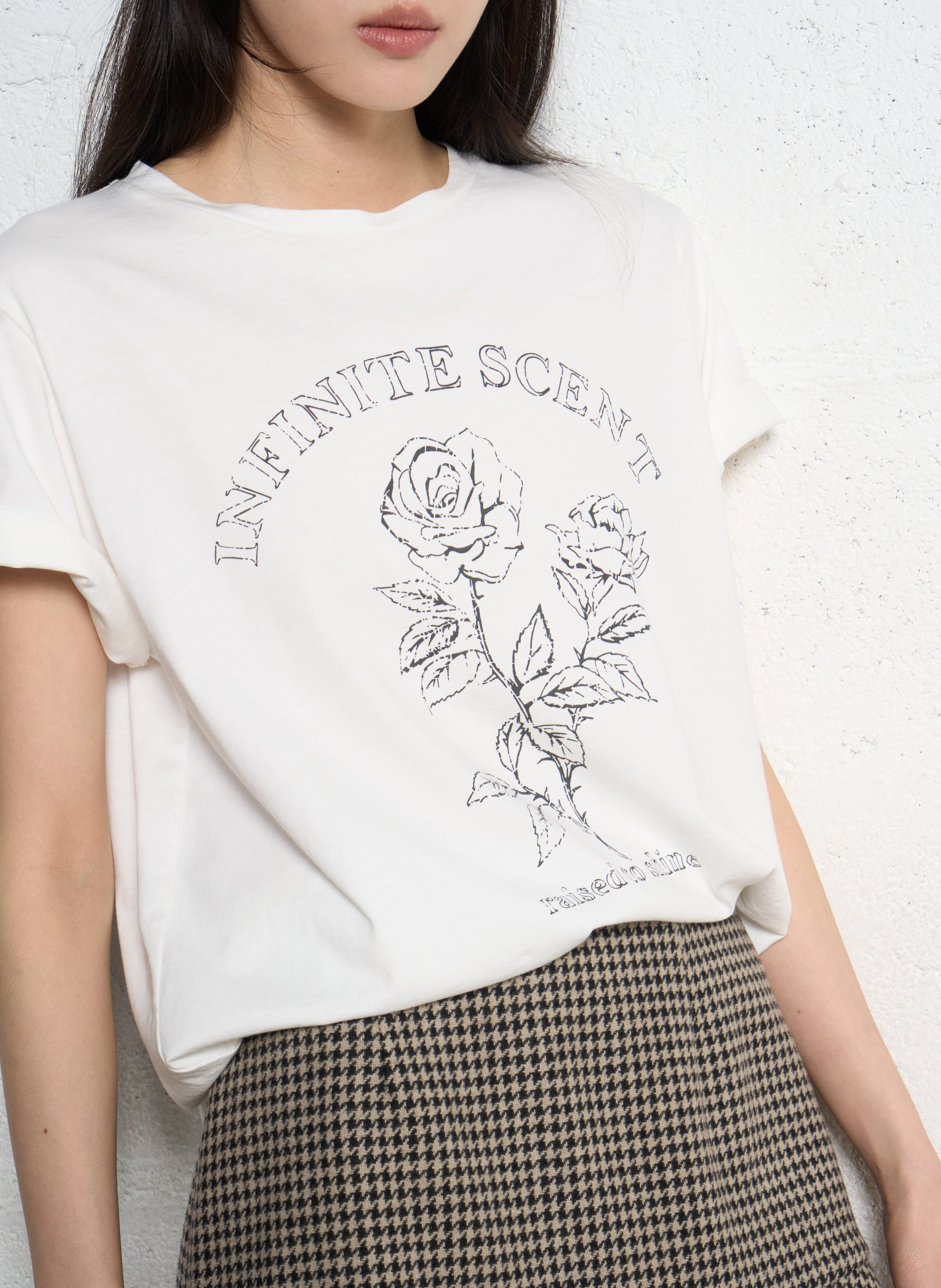 Tee-shirt col rond en coton IKKS Blanc