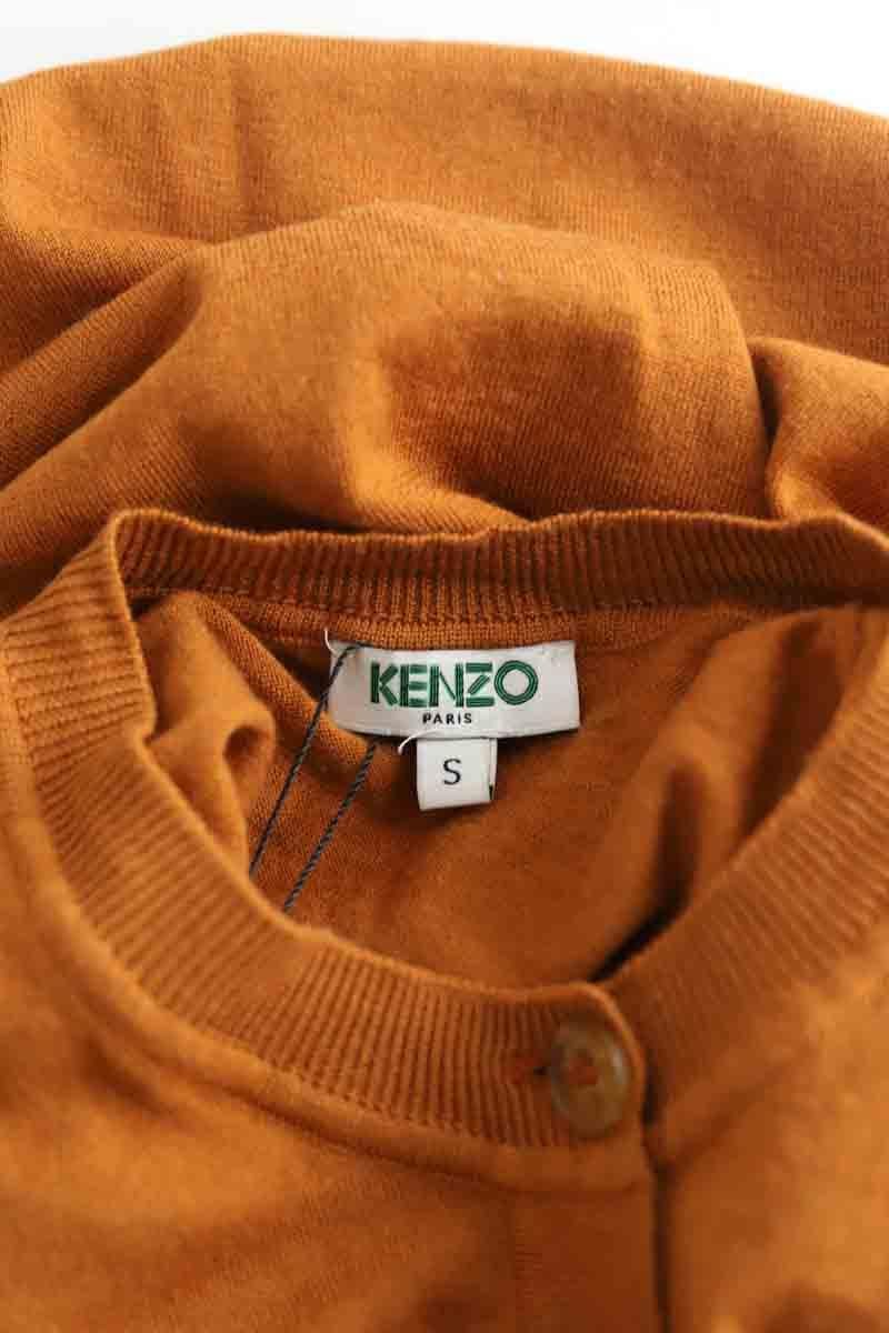 Chip wool cardigan KENZO - SECONDE MAIN Brown