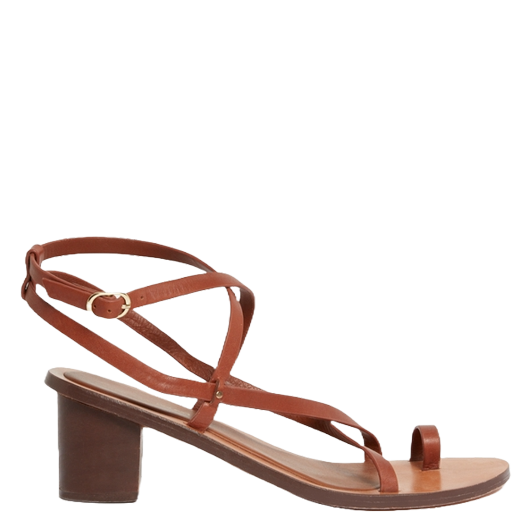 Sandales à brides en cuir  VANESSA BRUNO Marron