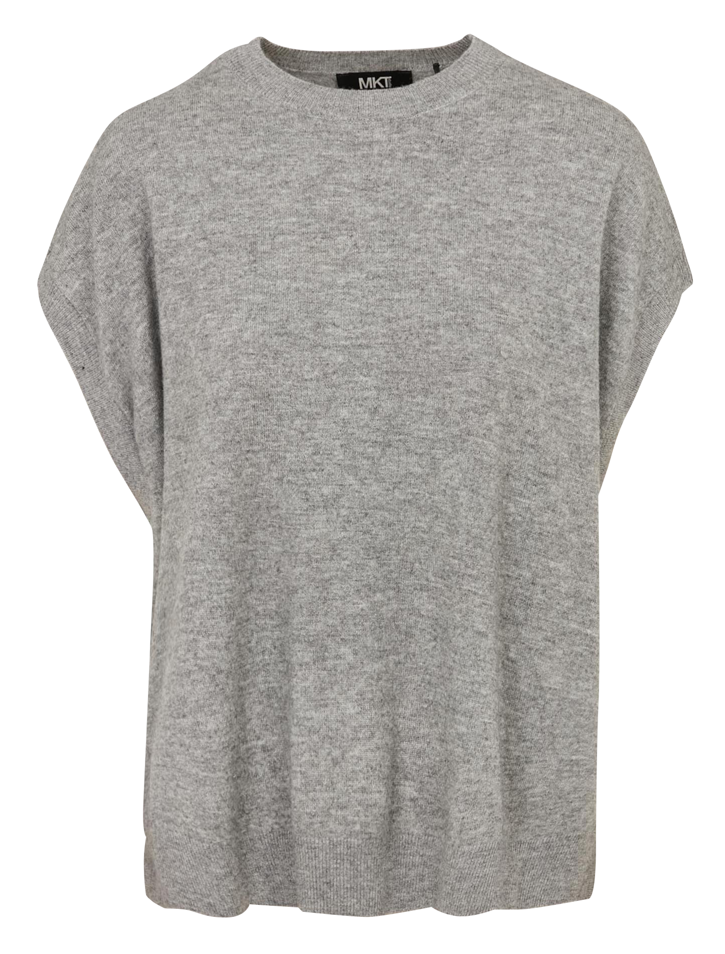 Pull oversize col rond en laine  MKT Gris