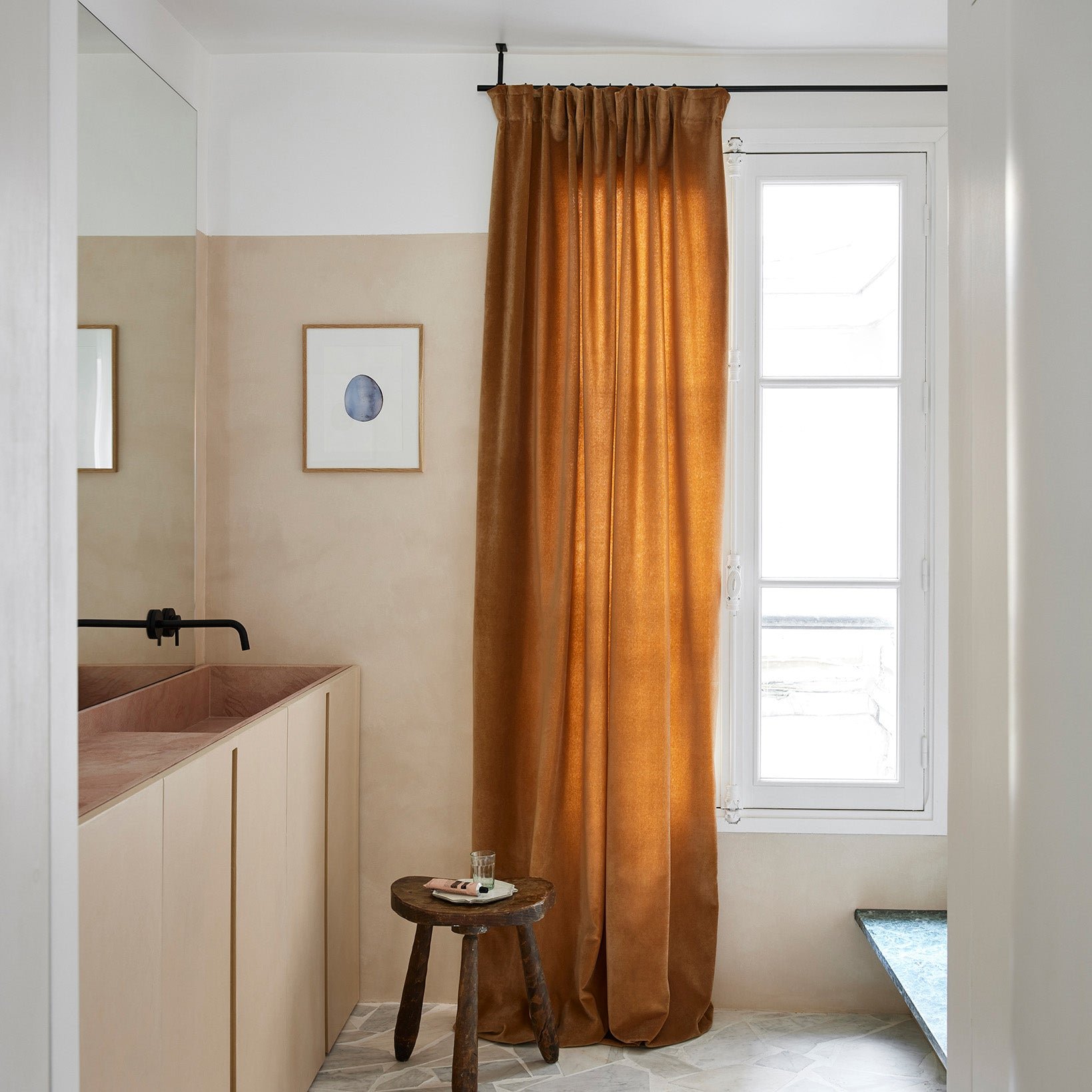 Rideau à galon fronceur MADURA Marron