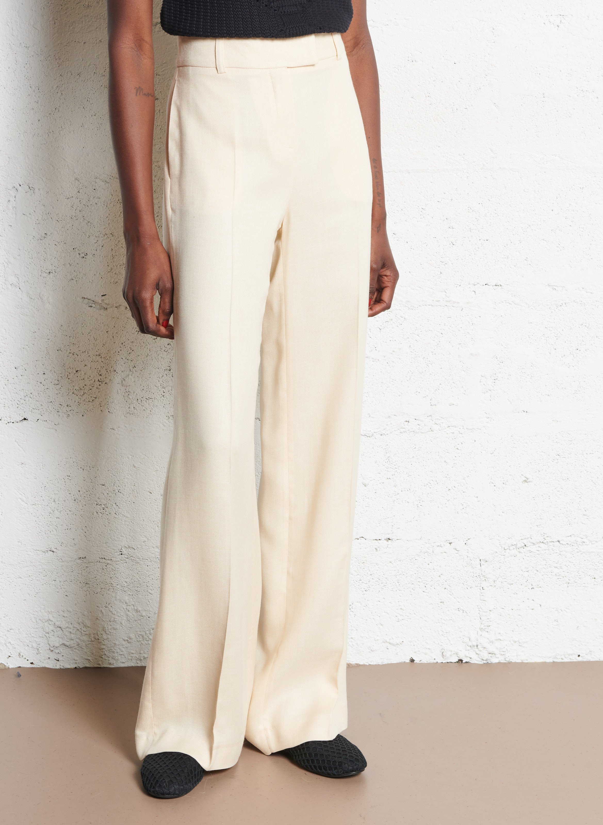 Bandplooibroek MAISON 123 Beige